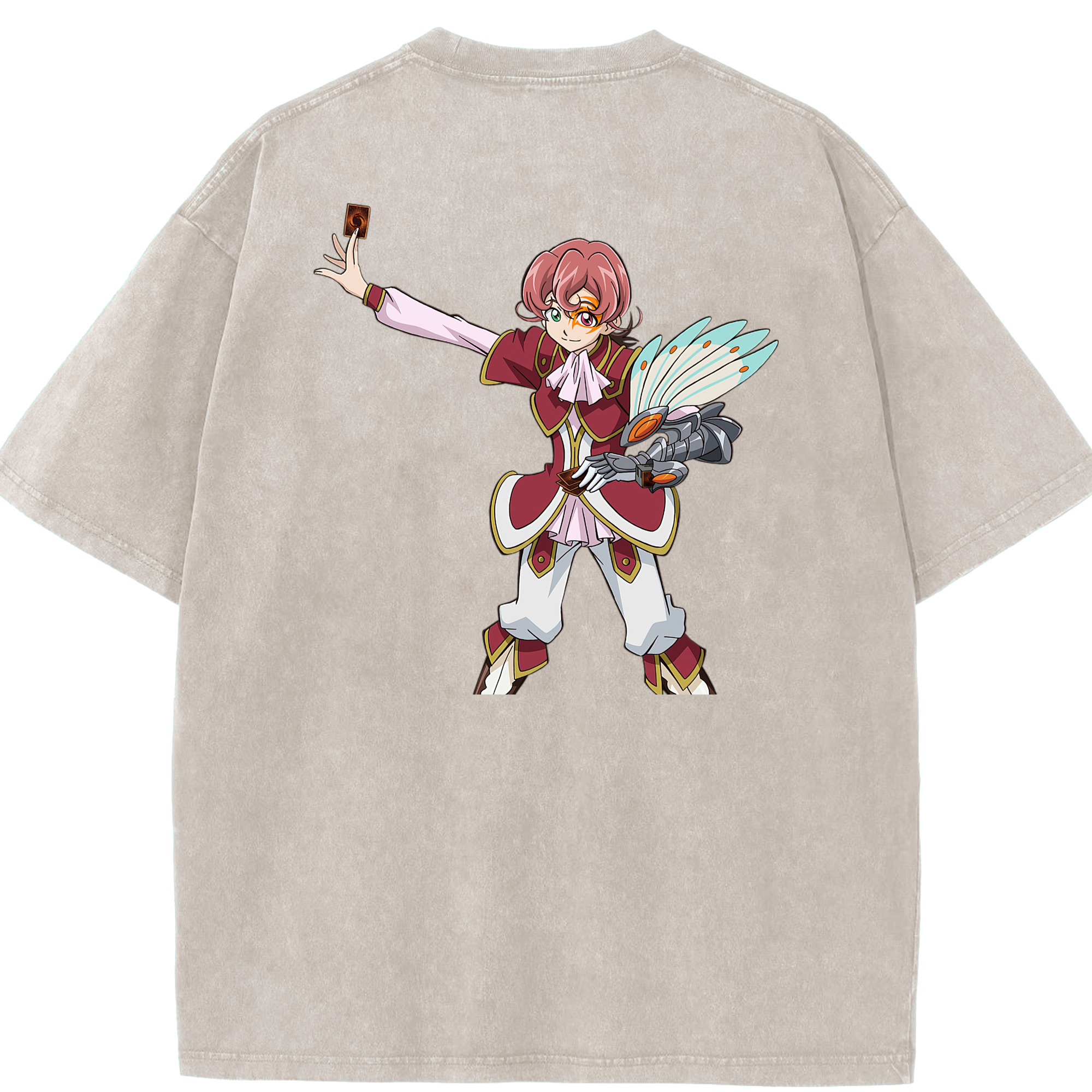 （画像用） 遊☆戯☆王 Yu-Gi-Oh! 綿100% ヴィンテージ風 半袖Tシャツ（背面プリント）