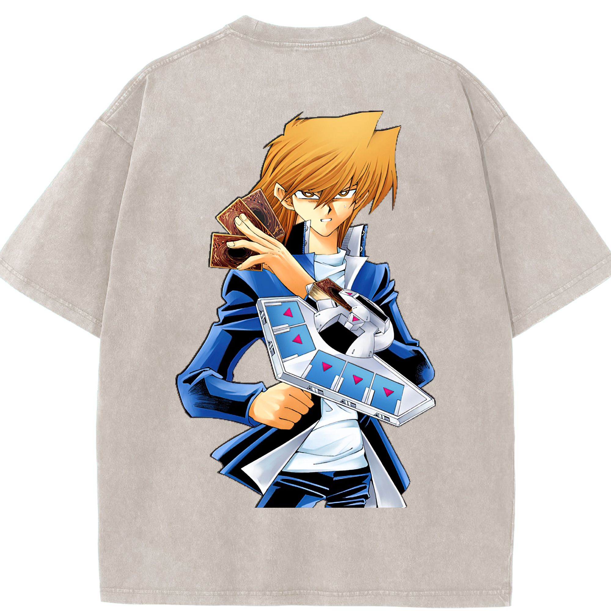 （画像用） 遊☆戯☆王 Yu-Gi-Oh! 綿100% ヴィンテージ風 半袖Tシャツ（背面プリント）