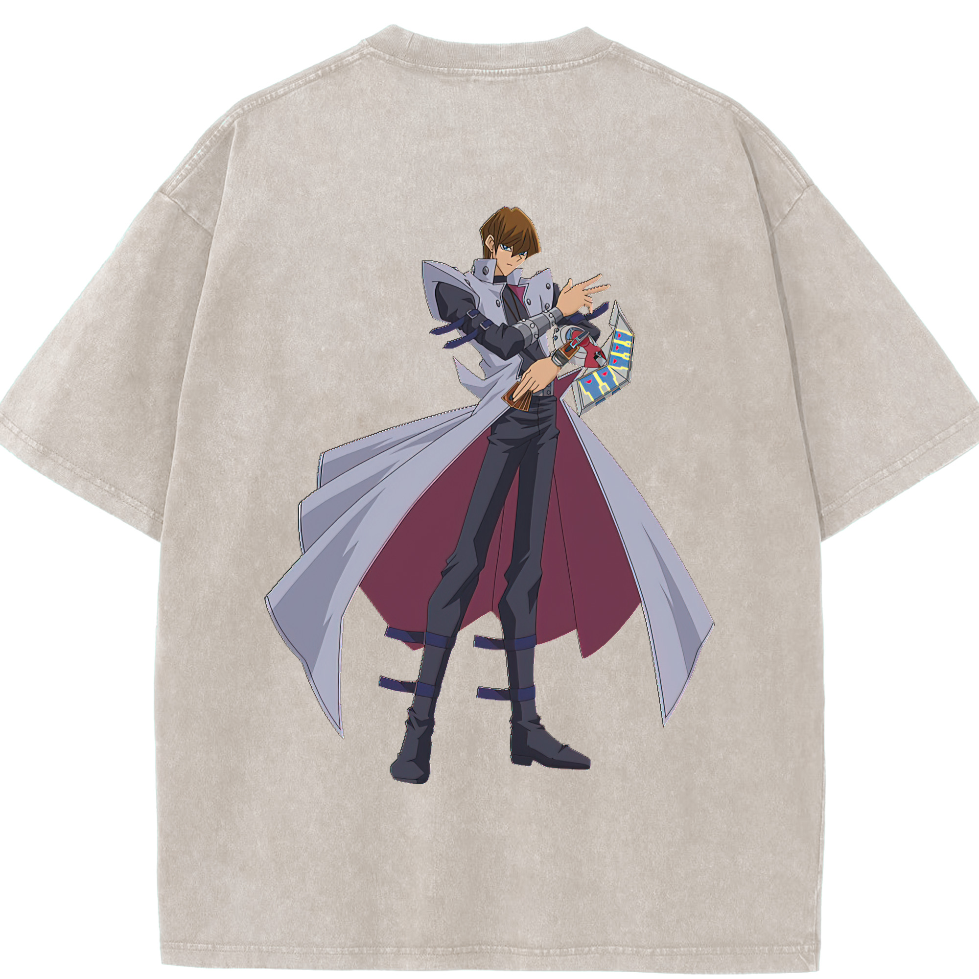 （画像用） 遊☆戯☆王 Yu-Gi-Oh! 綿100% ヴィンテージ風 半袖Tシャツ（背面プリント）