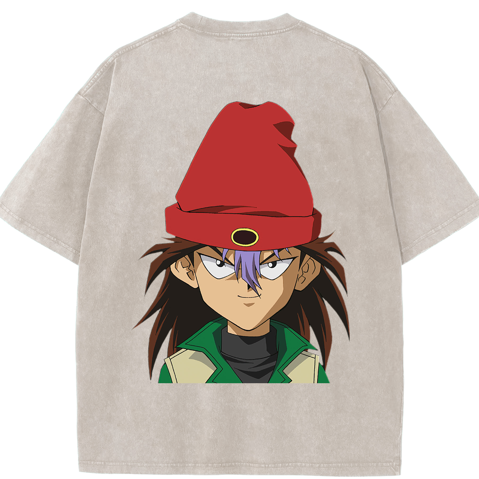 （画像用） 遊☆戯☆王 Yu-Gi-Oh! 綿100% ヴィンテージ風 半袖Tシャツ（背面プリント）