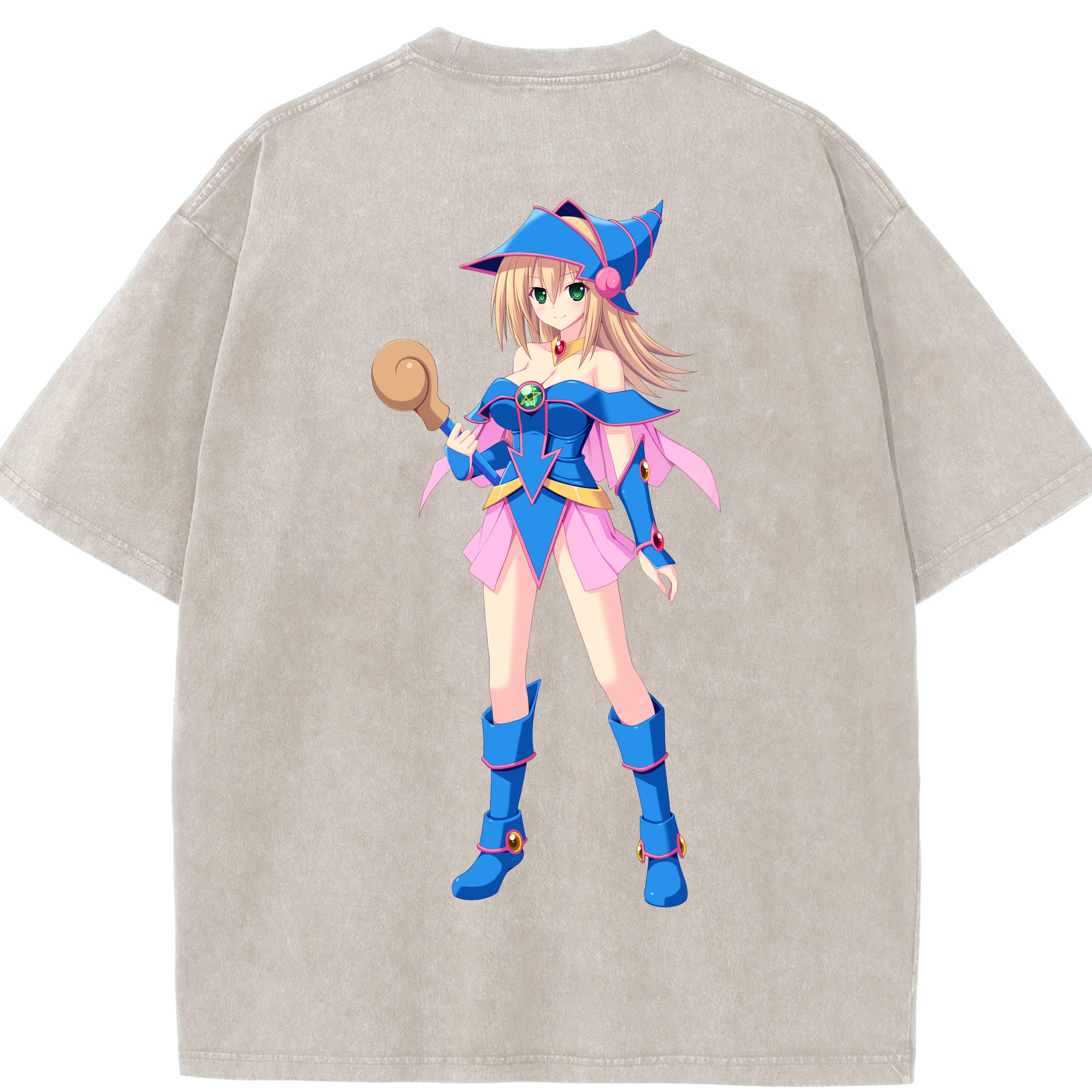 （画像用） 遊☆戯☆王 Yu-Gi-Oh! 綿100% ヴィンテージ風 半袖Tシャツ（背面プリント）