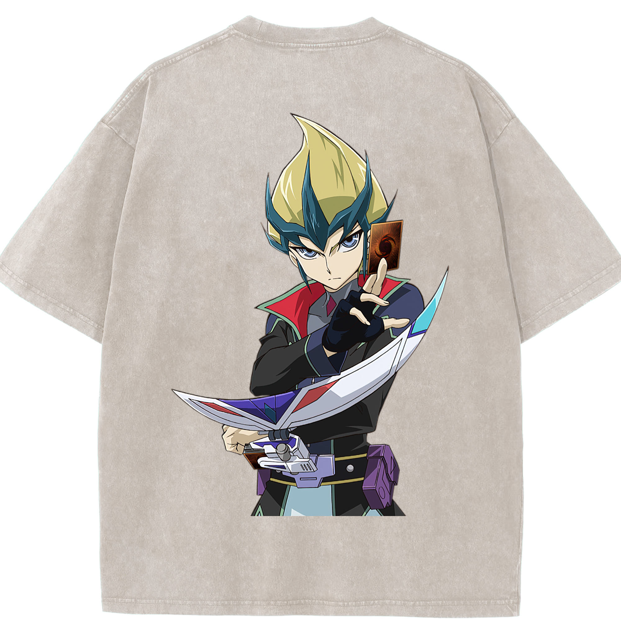（画像用） 遊☆戯☆王 Yu-Gi-Oh! 綿100% ヴィンテージ風 半袖Tシャツ（背面プリント）