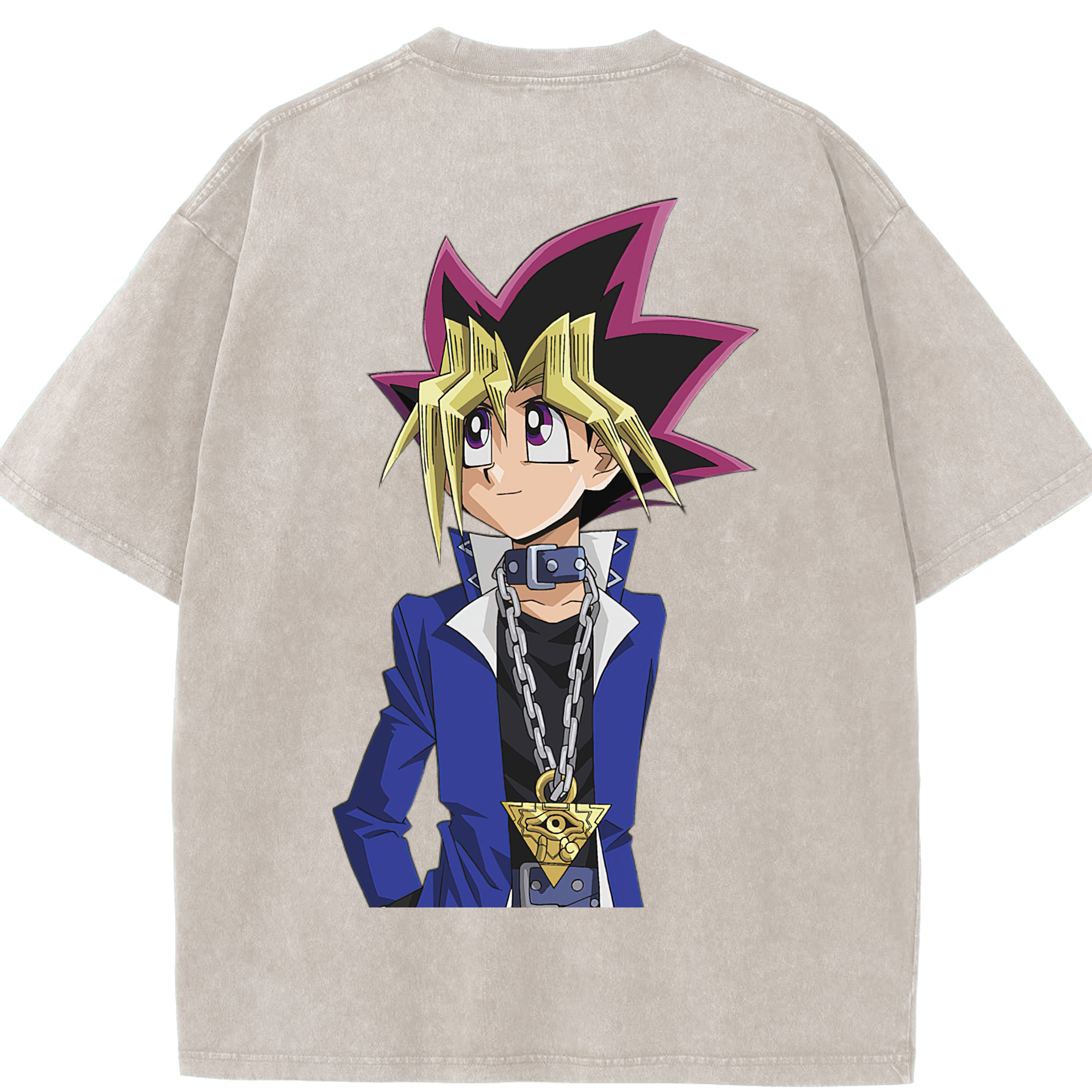 （画像用） 遊☆戯☆王 Yu-Gi-Oh! 綿100% ヴィンテージ風 半袖Tシャツ（背面プリント）