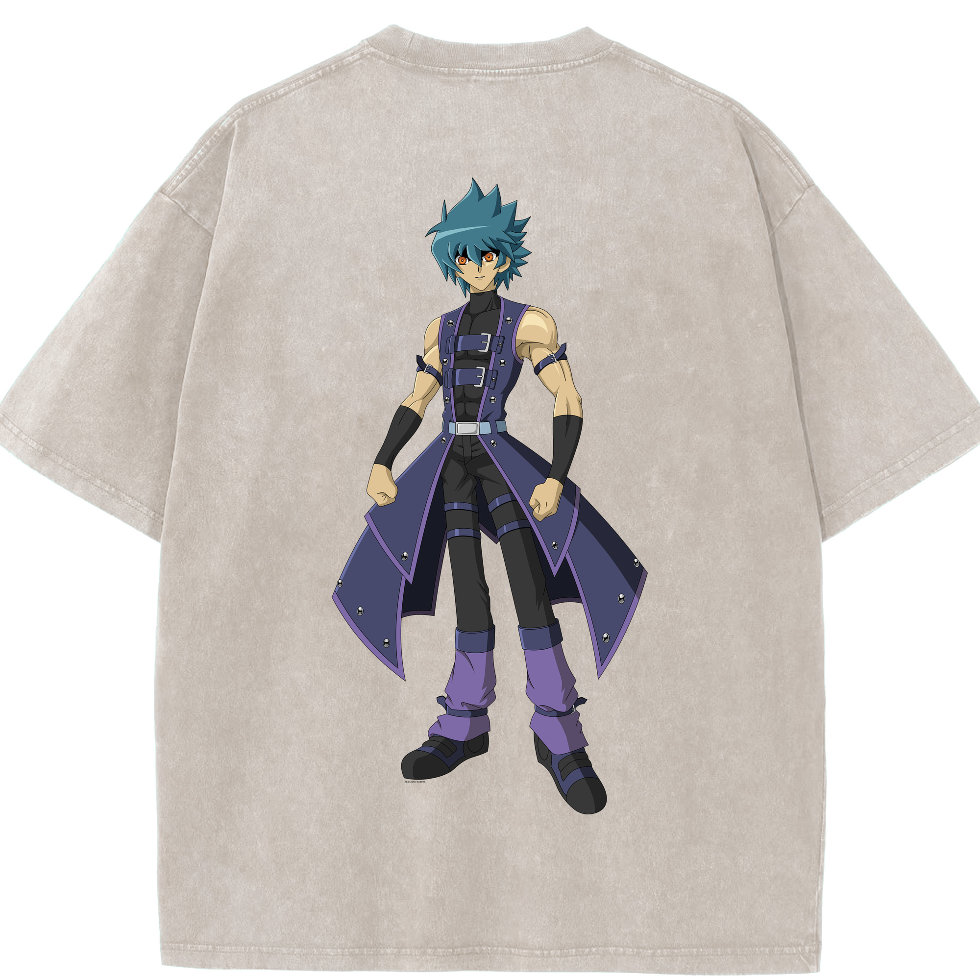 （画像用） 遊☆戯☆王 Yu-Gi-Oh! 綿100% ヴィンテージ風 半袖Tシャツ（背面プリント）