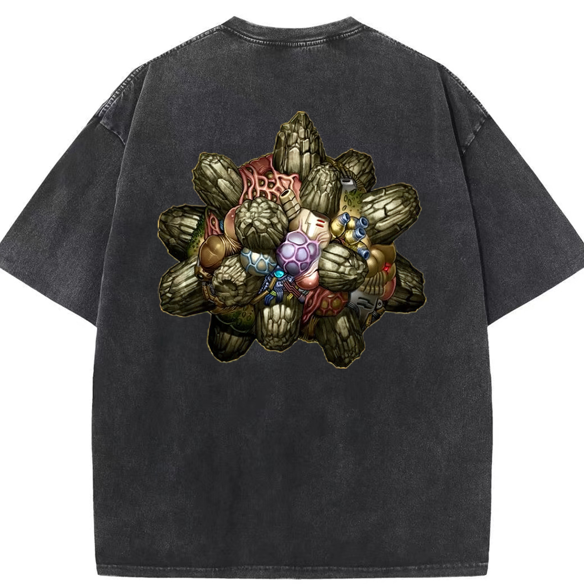 （画像用） 遊☆戯☆王 Yu-Gi-Oh! 綿100% ヴィンテージ風 半袖Tシャツ（背面プリント）
