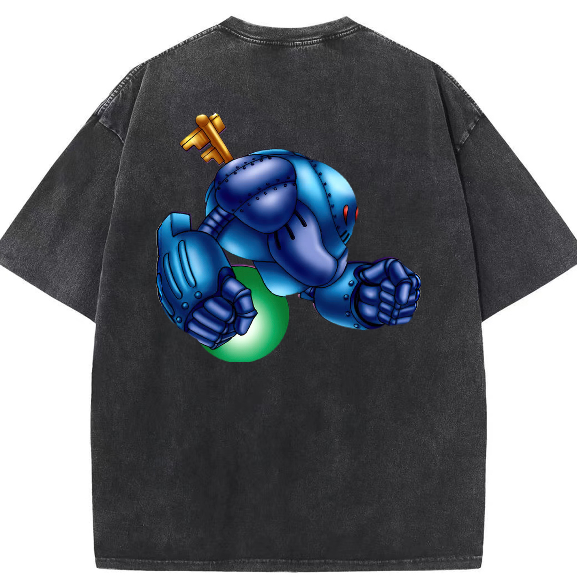 （画像用） 遊☆戯☆王 Yu-Gi-Oh! 綿100% ヴィンテージ風 半袖Tシャツ（背面プリント）