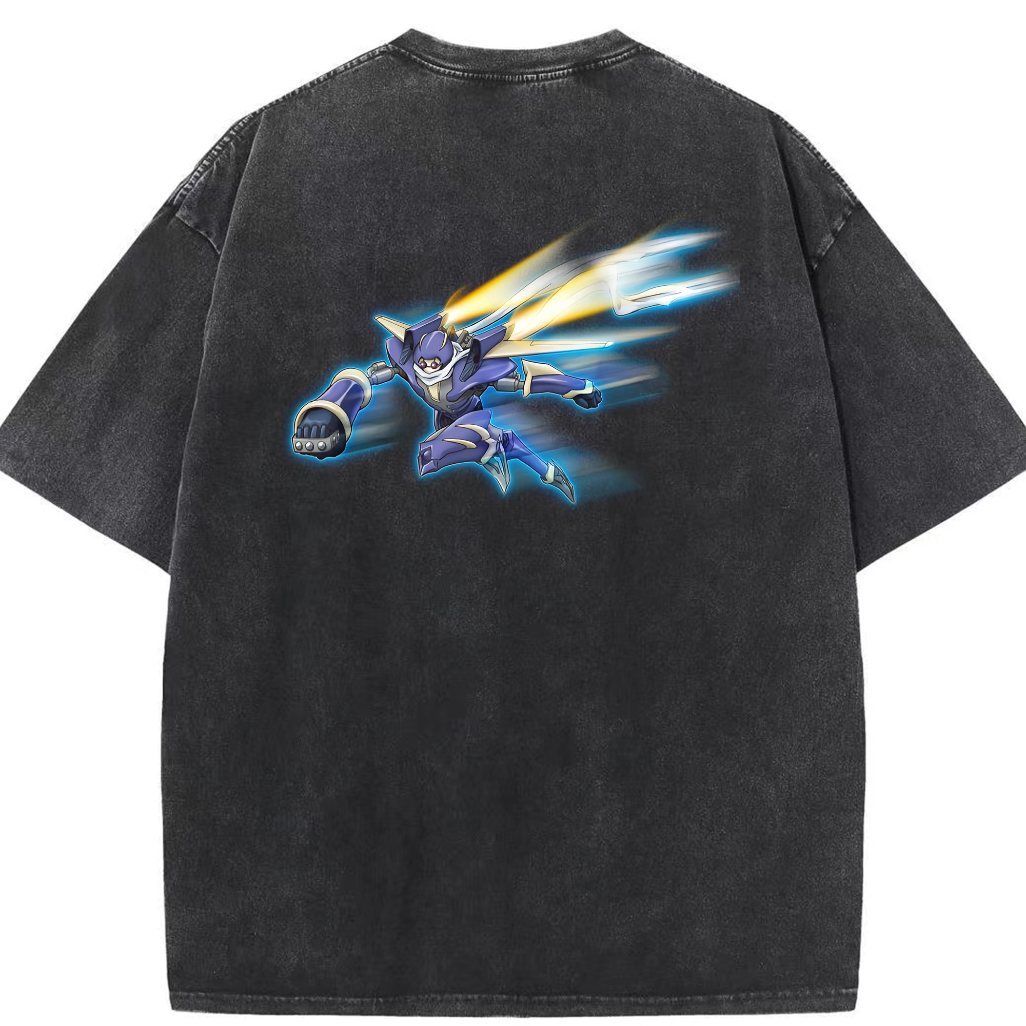 （画像用） 遊☆戯☆王 Yu-Gi-Oh! 綿100% ヴィンテージ風 半袖Tシャツ（背面プリント）
