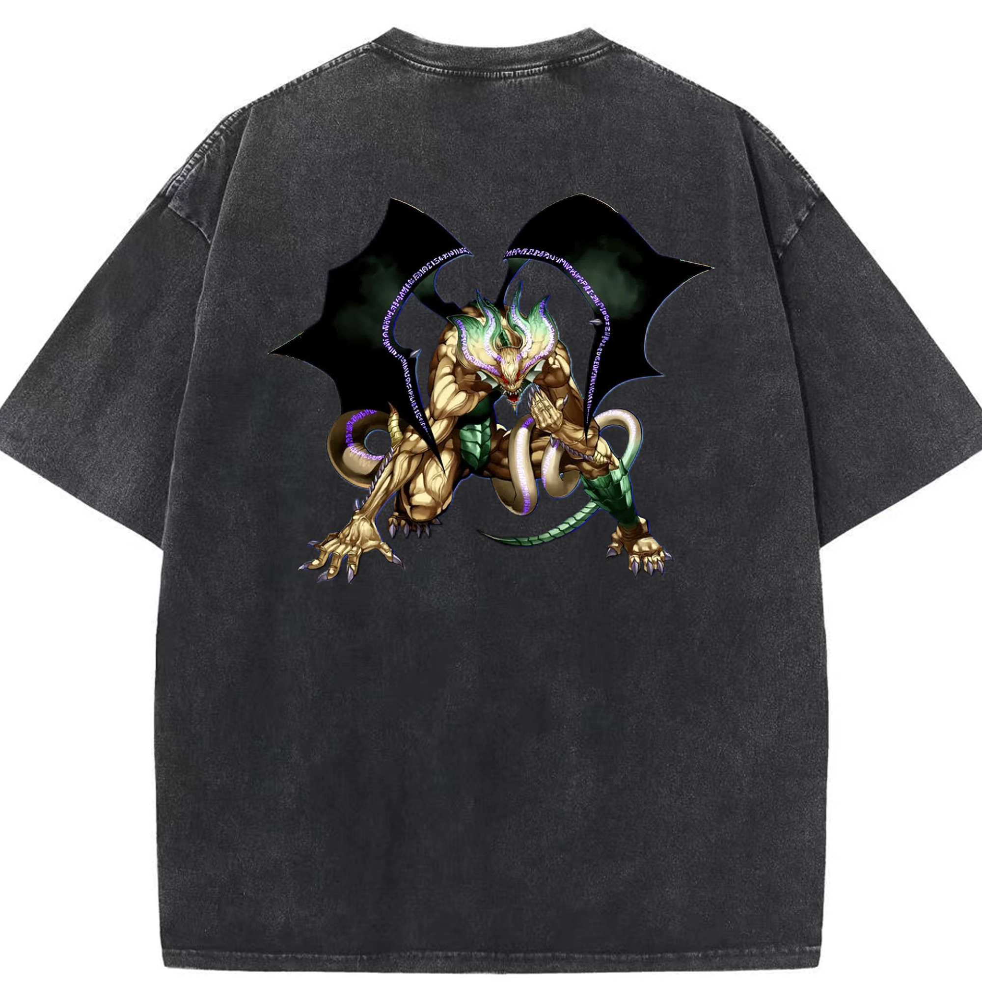 （画像用） 遊☆戯☆王 Yu-Gi-Oh! 綿100% ヴィンテージ風 半袖Tシャツ（背面プリント）