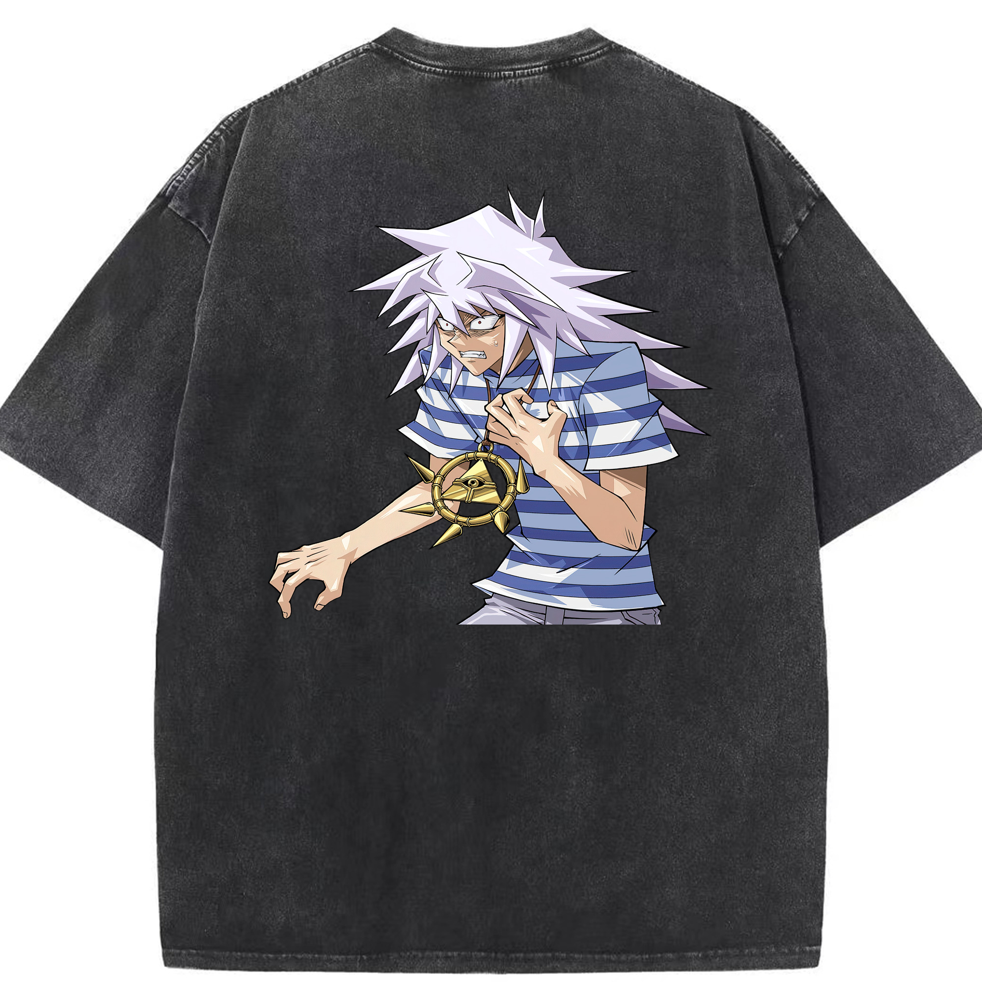 （画像用） 遊☆戯☆王 Yu-Gi-Oh! 綿100% ヴィンテージ風 半袖Tシャツ（背面プリント）