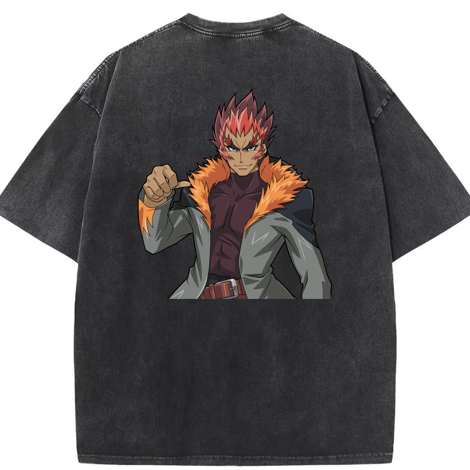 （画像用） 遊☆戯☆王 Yu-Gi-Oh! 綿100% ヴィンテージ風 半袖Tシャツ（背面プリント）