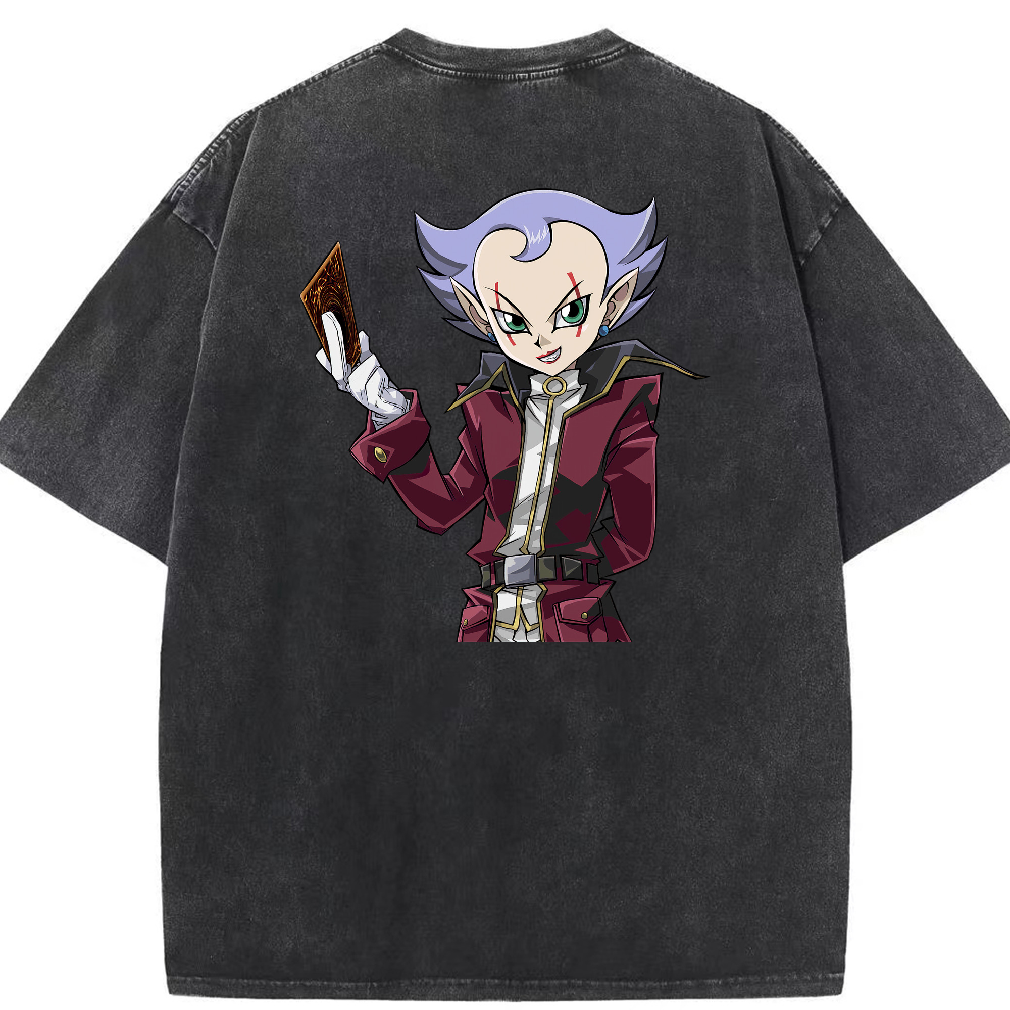 （画像用） 遊☆戯☆王 Yu-Gi-Oh! 綿100% ヴィンテージ風 半袖Tシャツ（背面プリント）