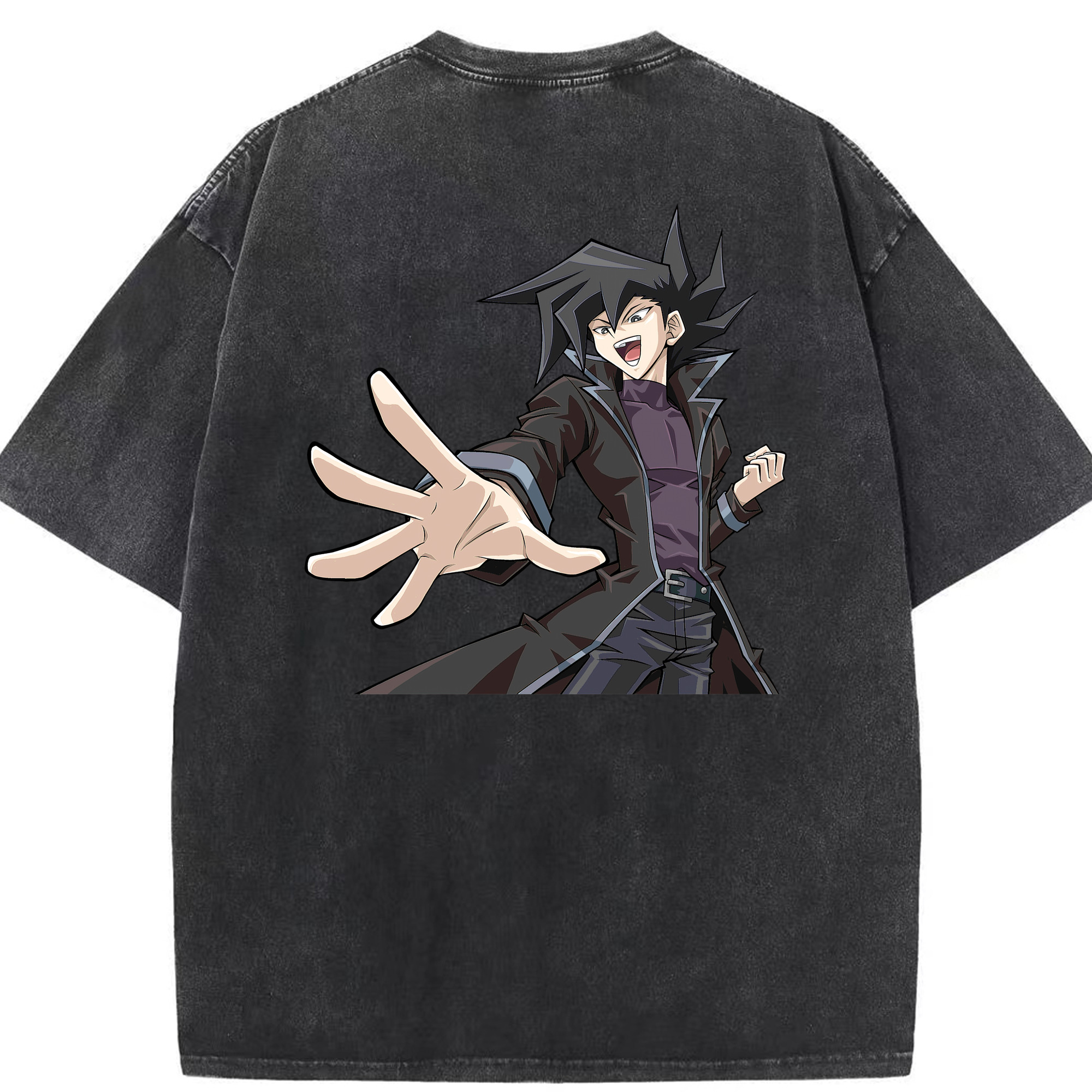 （画像用） 遊☆戯☆王 Yu-Gi-Oh! 綿100% ヴィンテージ風 半袖Tシャツ（背面プリント）
