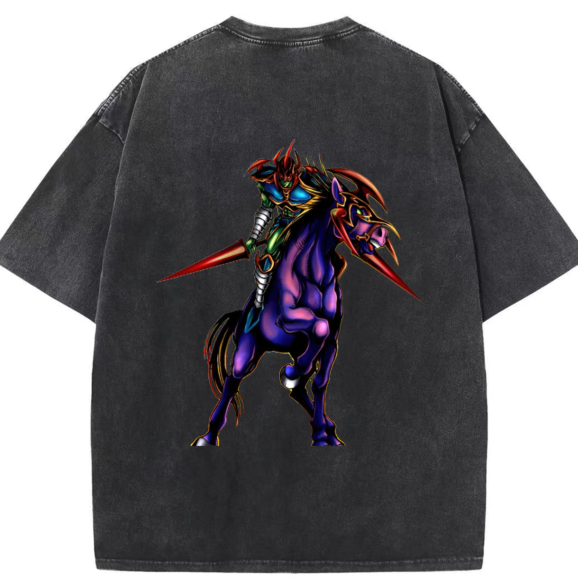 （画像用） 遊☆戯☆王 Yu-Gi-Oh! 綿100% ヴィンテージ風 半袖Tシャツ（背面プリント）
