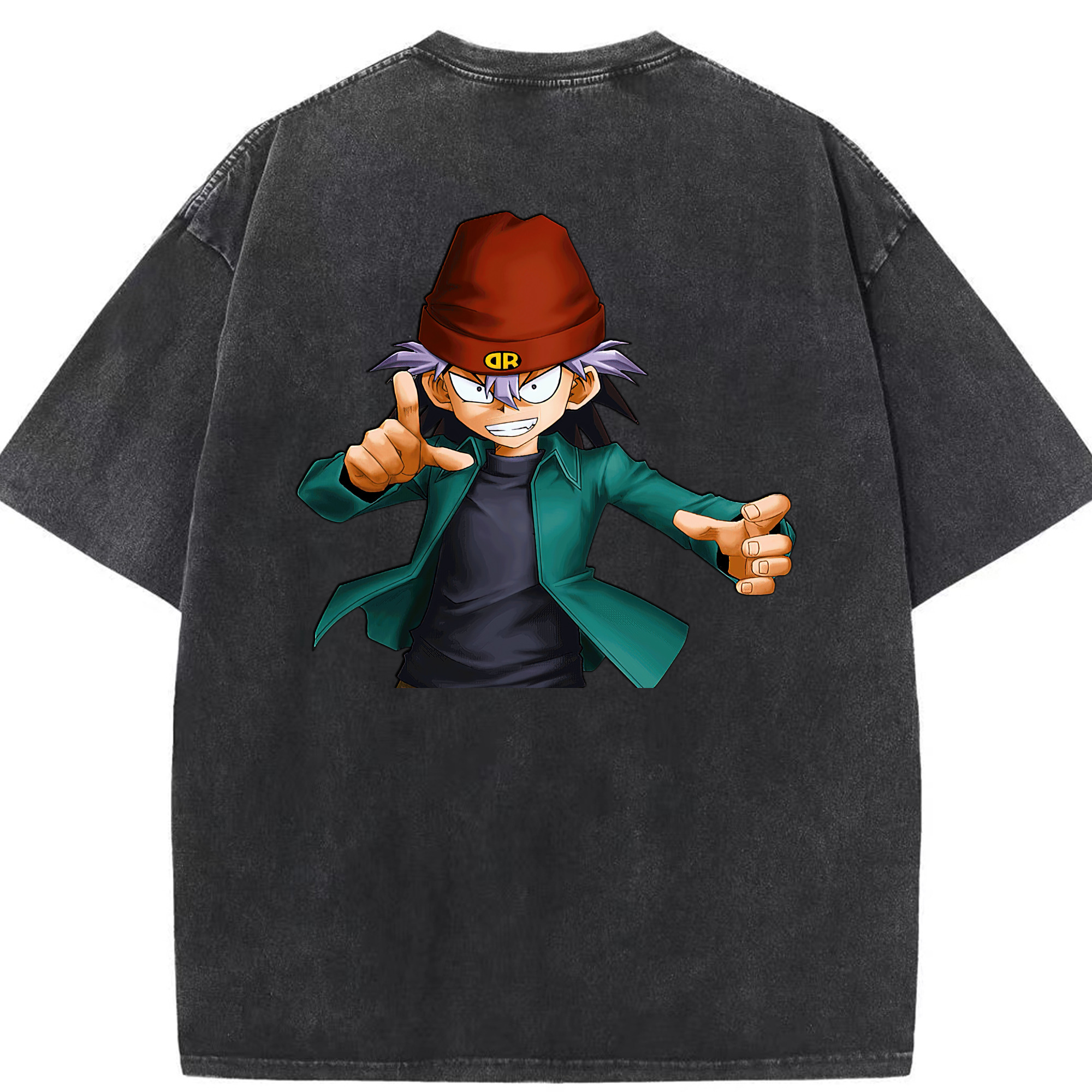 （画像用） 遊☆戯☆王 Yu-Gi-Oh! 綿100% ヴィンテージ風 半袖Tシャツ（背面プリント）