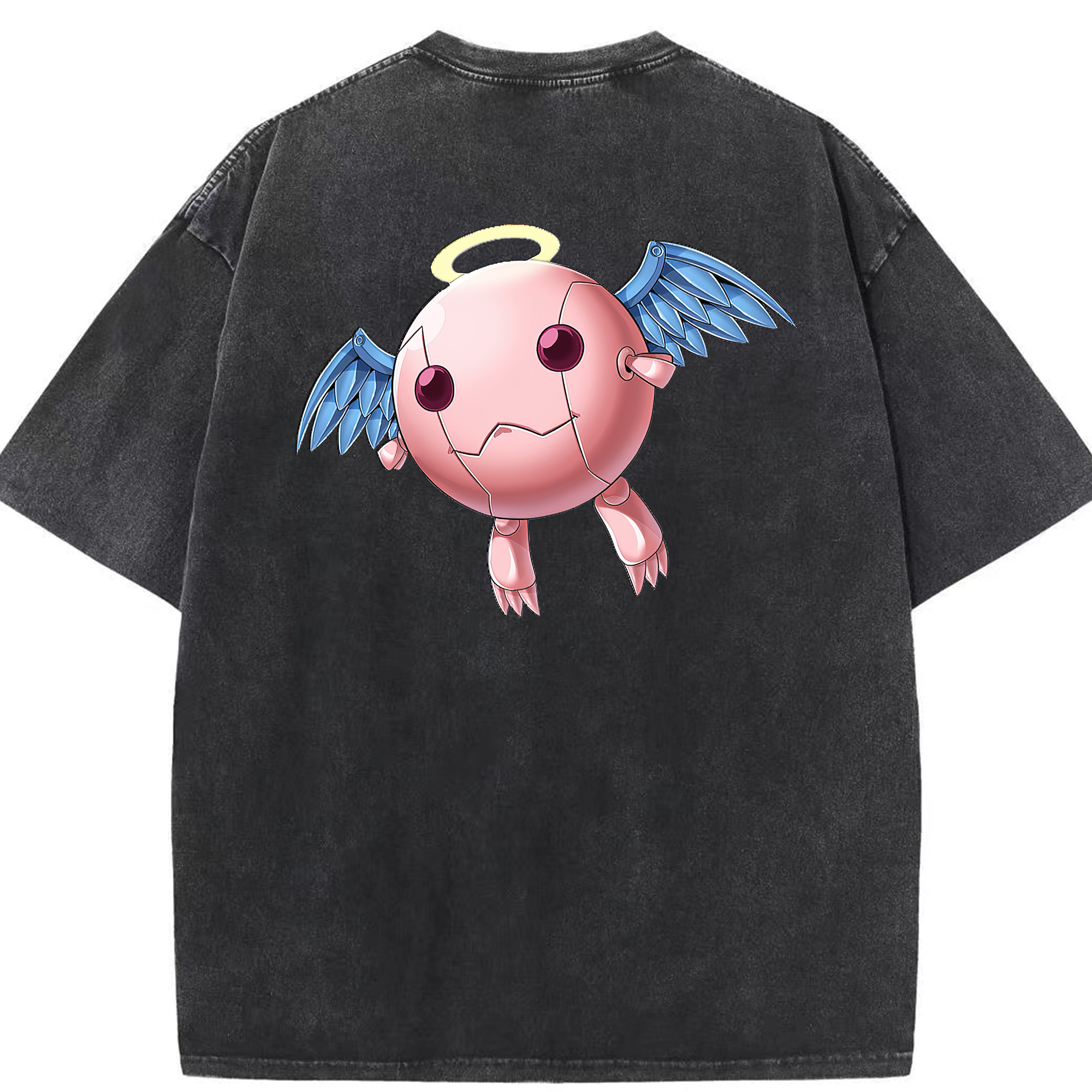 （画像用） 遊☆戯☆王 Yu-Gi-Oh! 綿100% ヴィンテージ風 半袖Tシャツ（背面プリント）