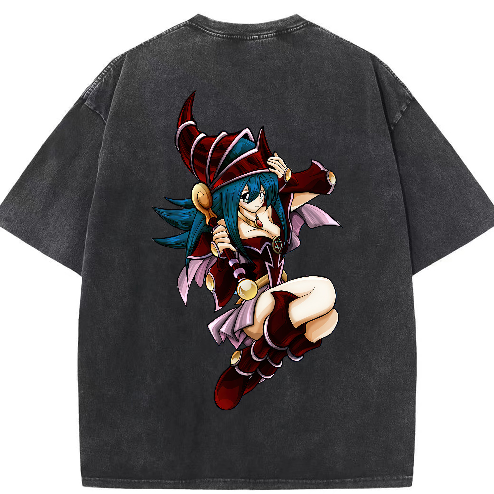 （画像用） 遊☆戯☆王 Yu-Gi-Oh! 綿100% ヴィンテージ風 半袖Tシャツ（背面プリント）