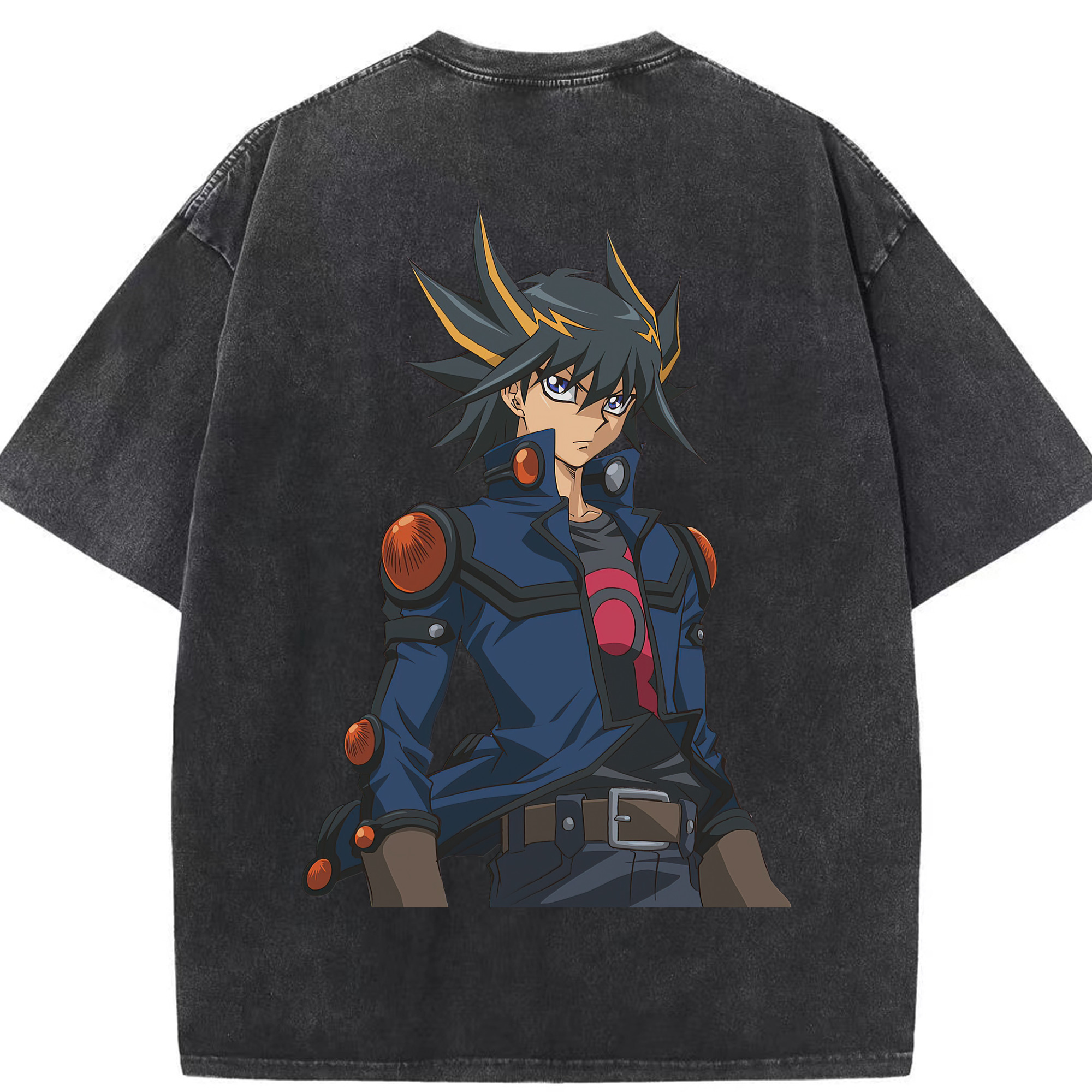 （画像用） 遊☆戯☆王 Yu-Gi-Oh! 綿100% ヴィンテージ風 半袖Tシャツ（背面プリント）
