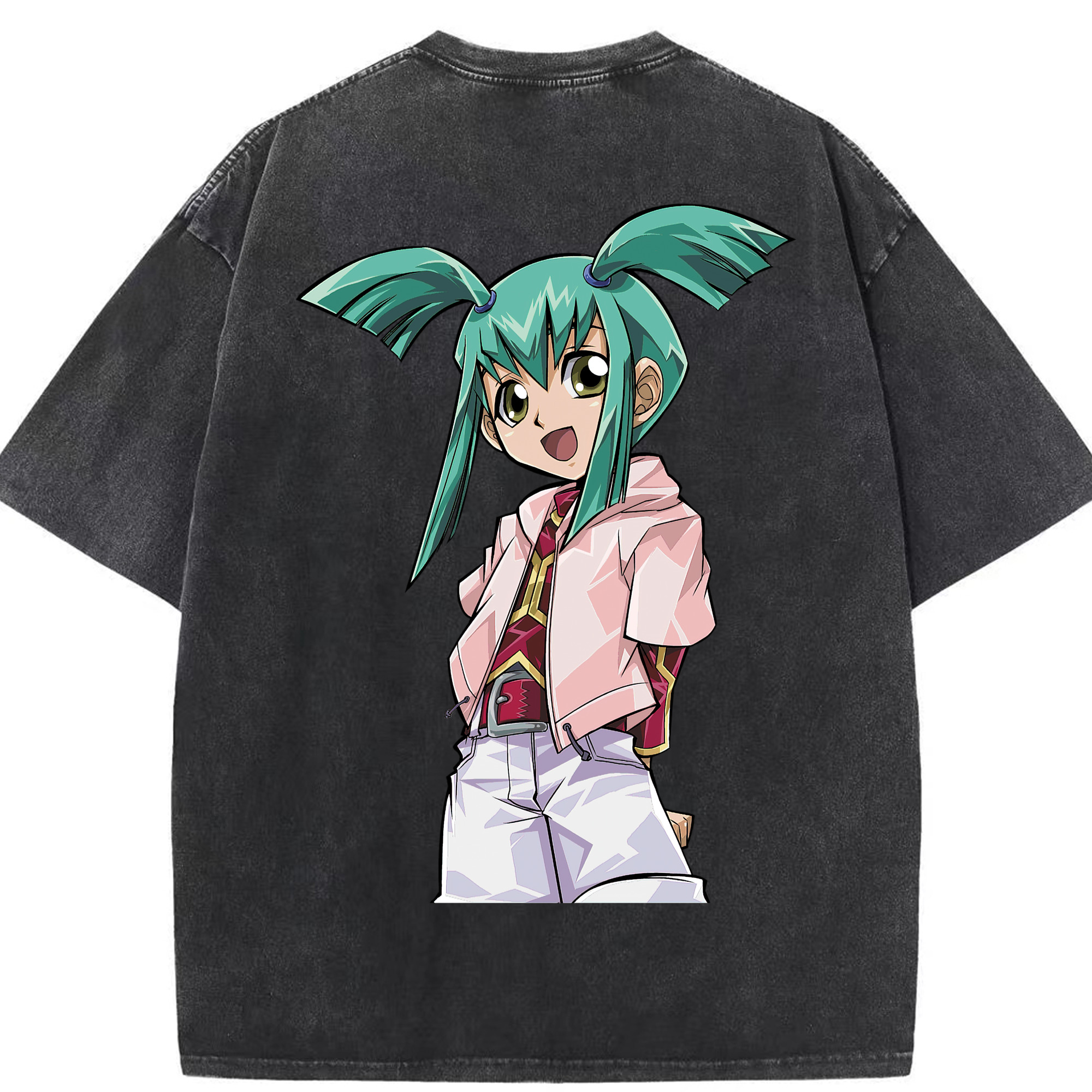 （画像用） 遊☆戯☆王 Yu-Gi-Oh! 綿100% ヴィンテージ風 半袖Tシャツ（背面プリント）