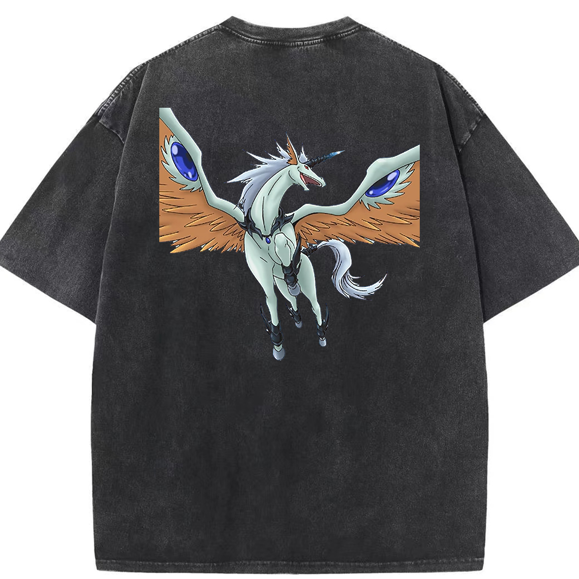 （画像用） 遊☆戯☆王 Yu-Gi-Oh! 綿100% ヴィンテージ風 半袖Tシャツ（背面プリント）