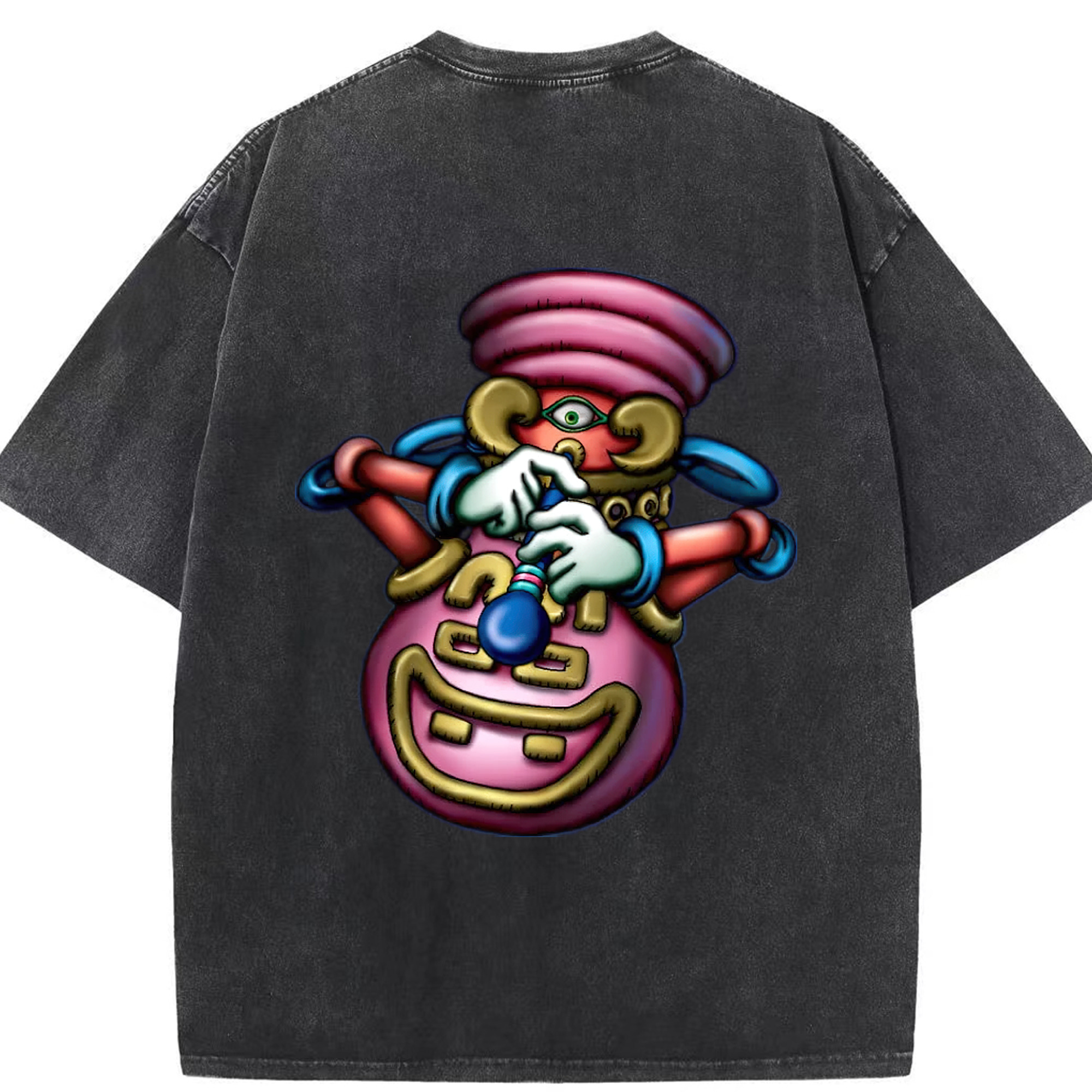 （画像用） 遊☆戯☆王 Yu-Gi-Oh! 綿100% ヴィンテージ風 半袖Tシャツ（背面プリント）
