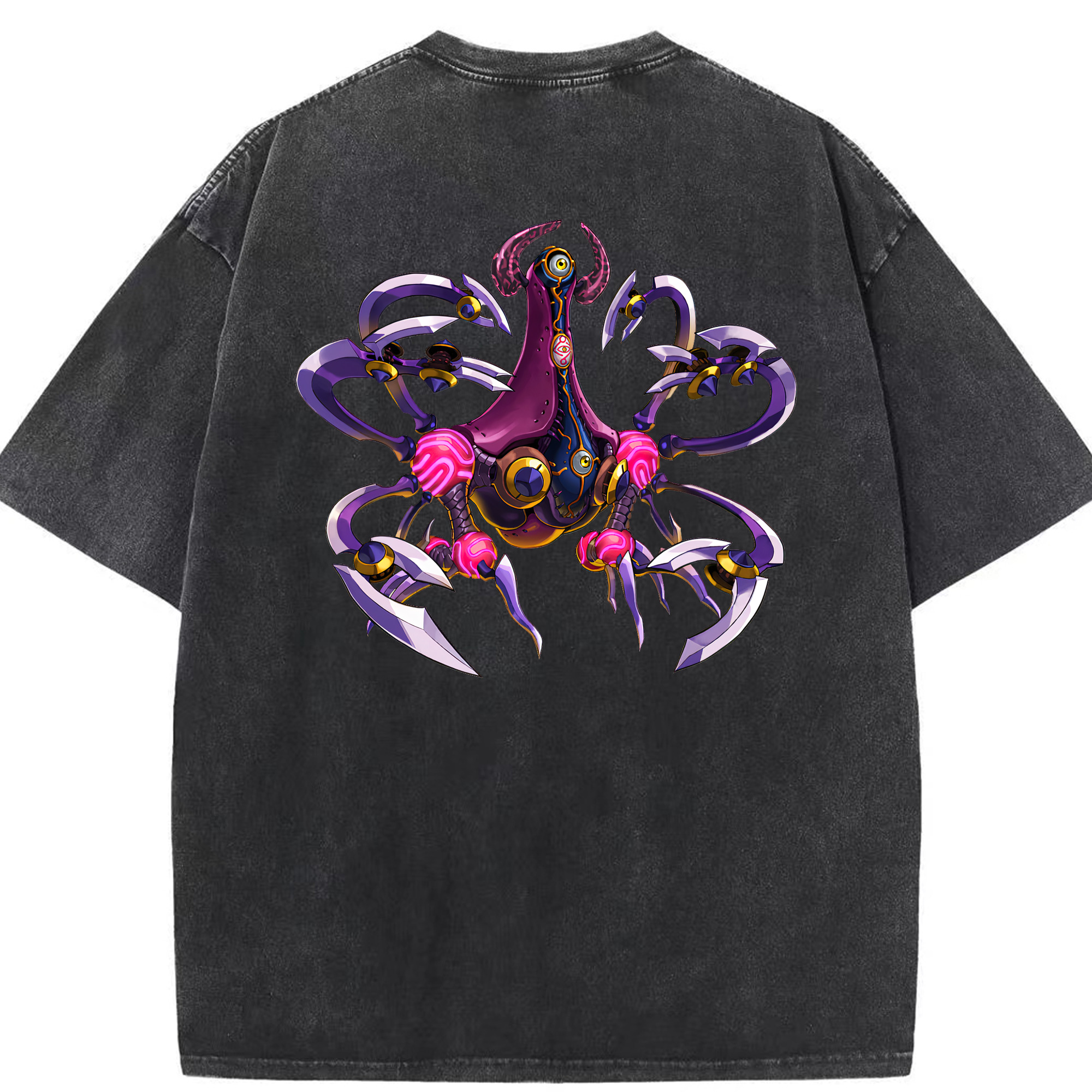 （画像用） 遊☆戯☆王 Yu-Gi-Oh! 綿100% ヴィンテージ風 半袖Tシャツ（背面プリント）