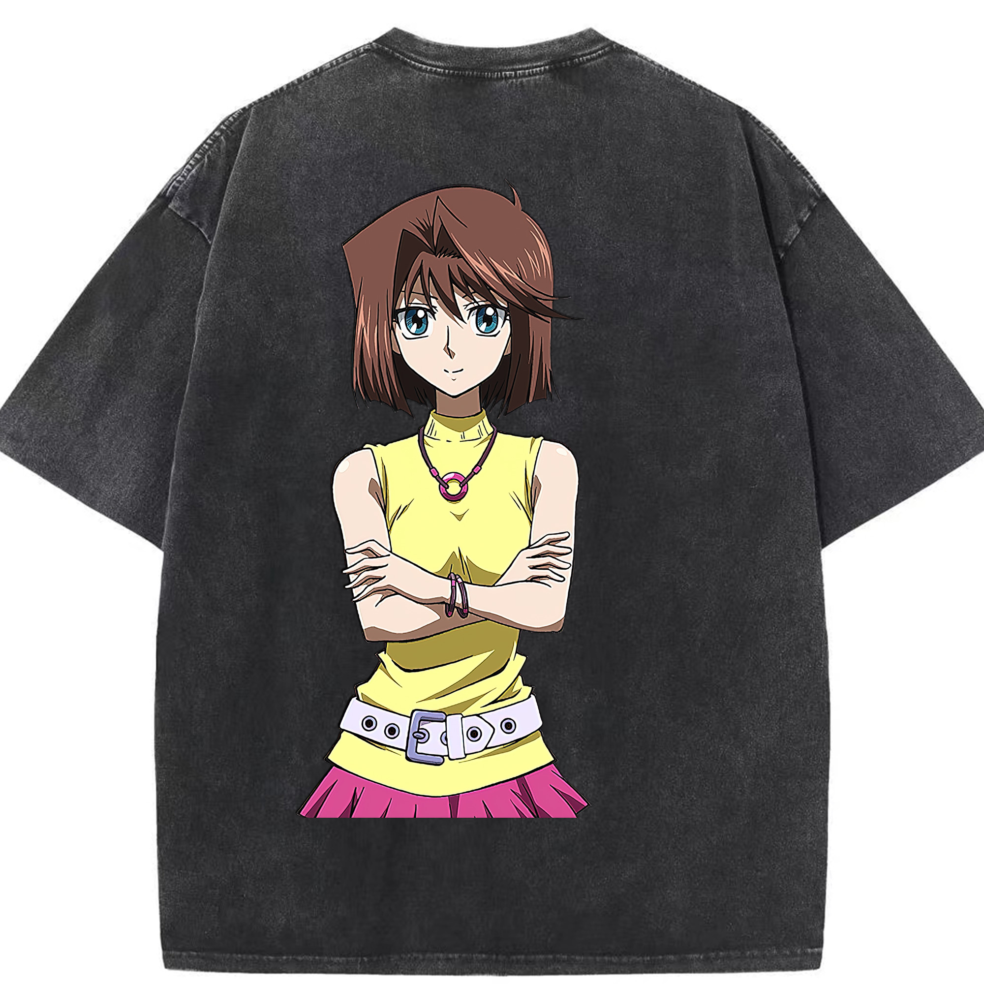 （画像用） 遊☆戯☆王 Yu-Gi-Oh! 綿100% ヴィンテージ風 半袖Tシャツ（背面プリント）