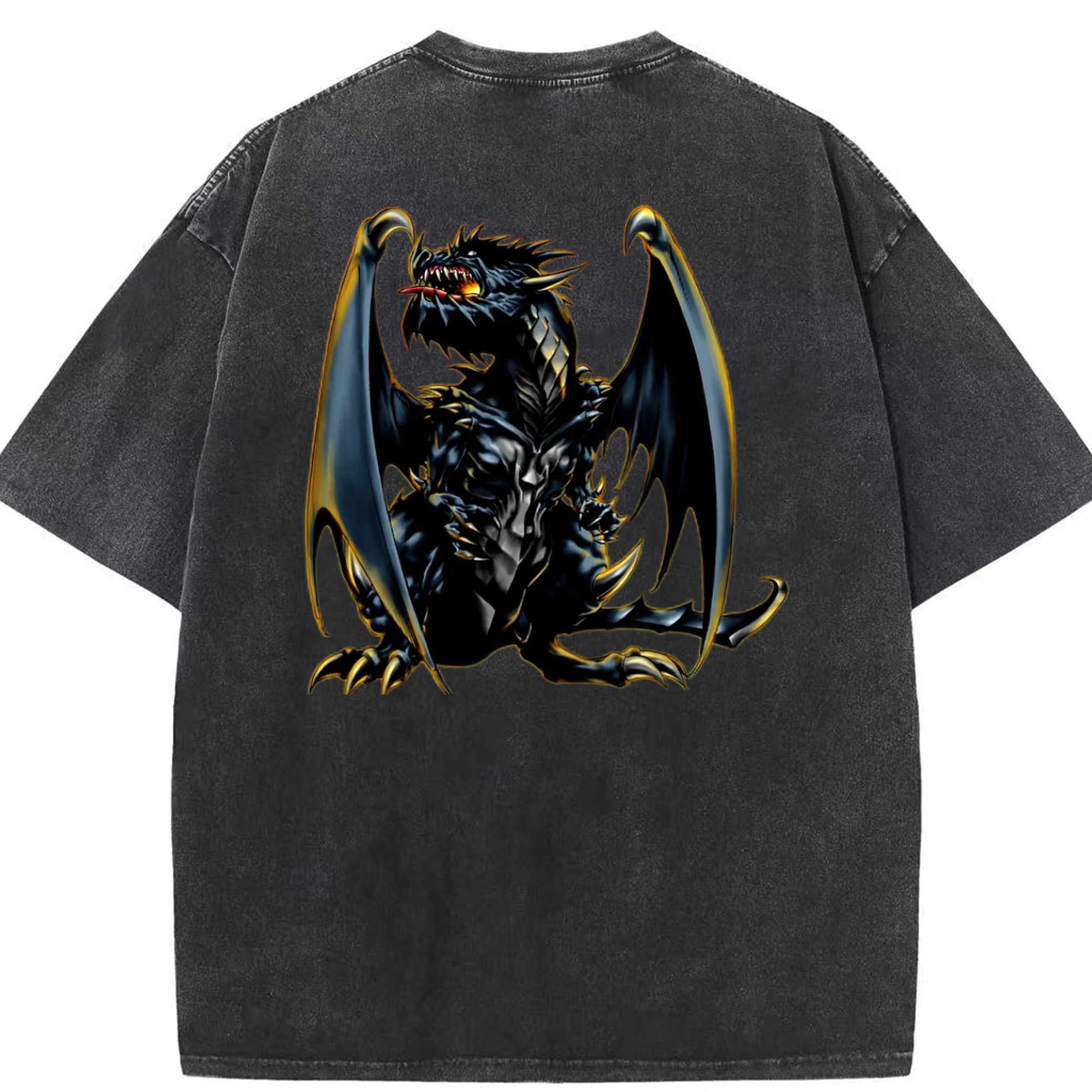 （画像用） 遊☆戯☆王 Yu-Gi-Oh! 綿100% ヴィンテージ風 半袖Tシャツ（背面プリント）