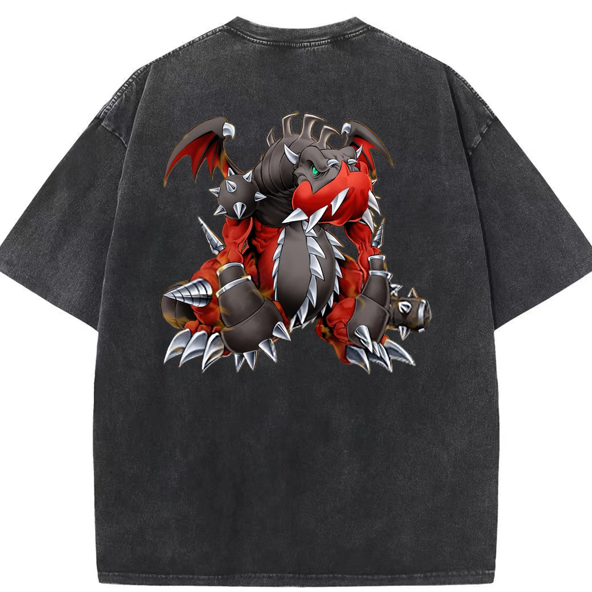 （画像用） 遊☆戯☆王 Yu-Gi-Oh! 綿100% ヴィンテージ風 半袖Tシャツ（背面プリント）