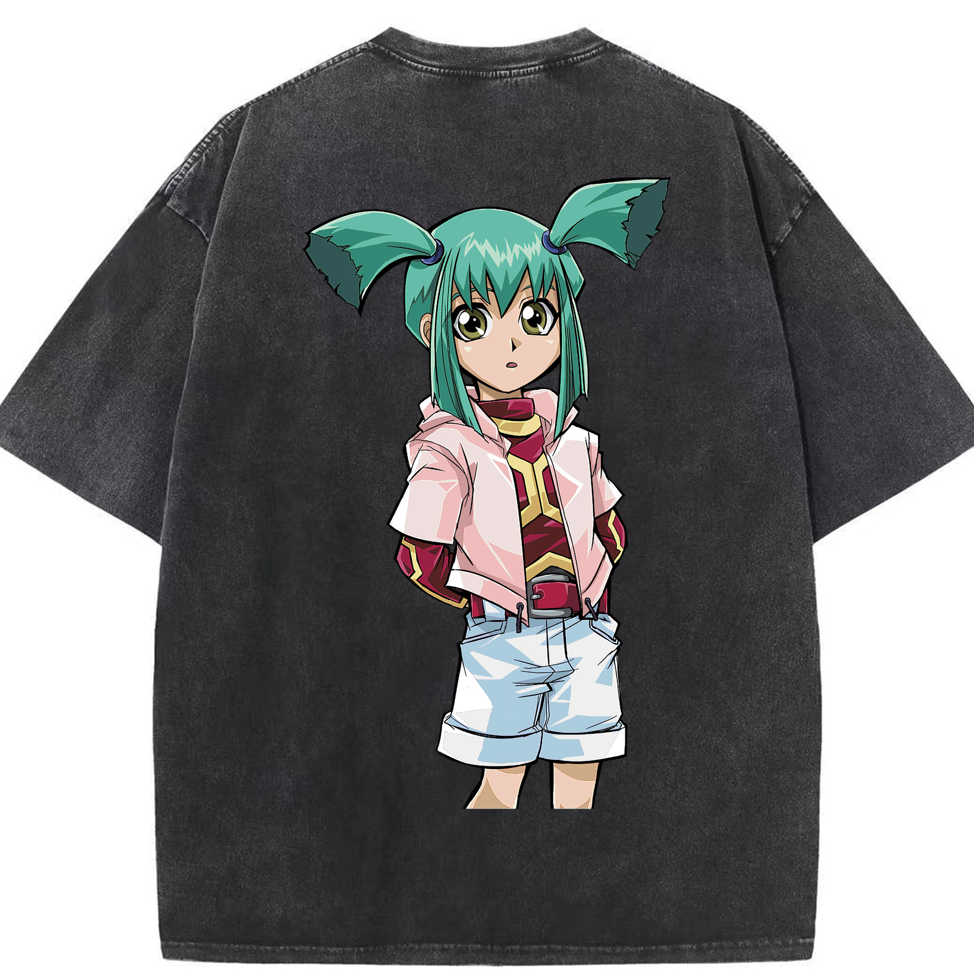 （画像用） 遊☆戯☆王 Yu-Gi-Oh! 綿100% ヴィンテージ風 半袖Tシャツ（背面プリント）