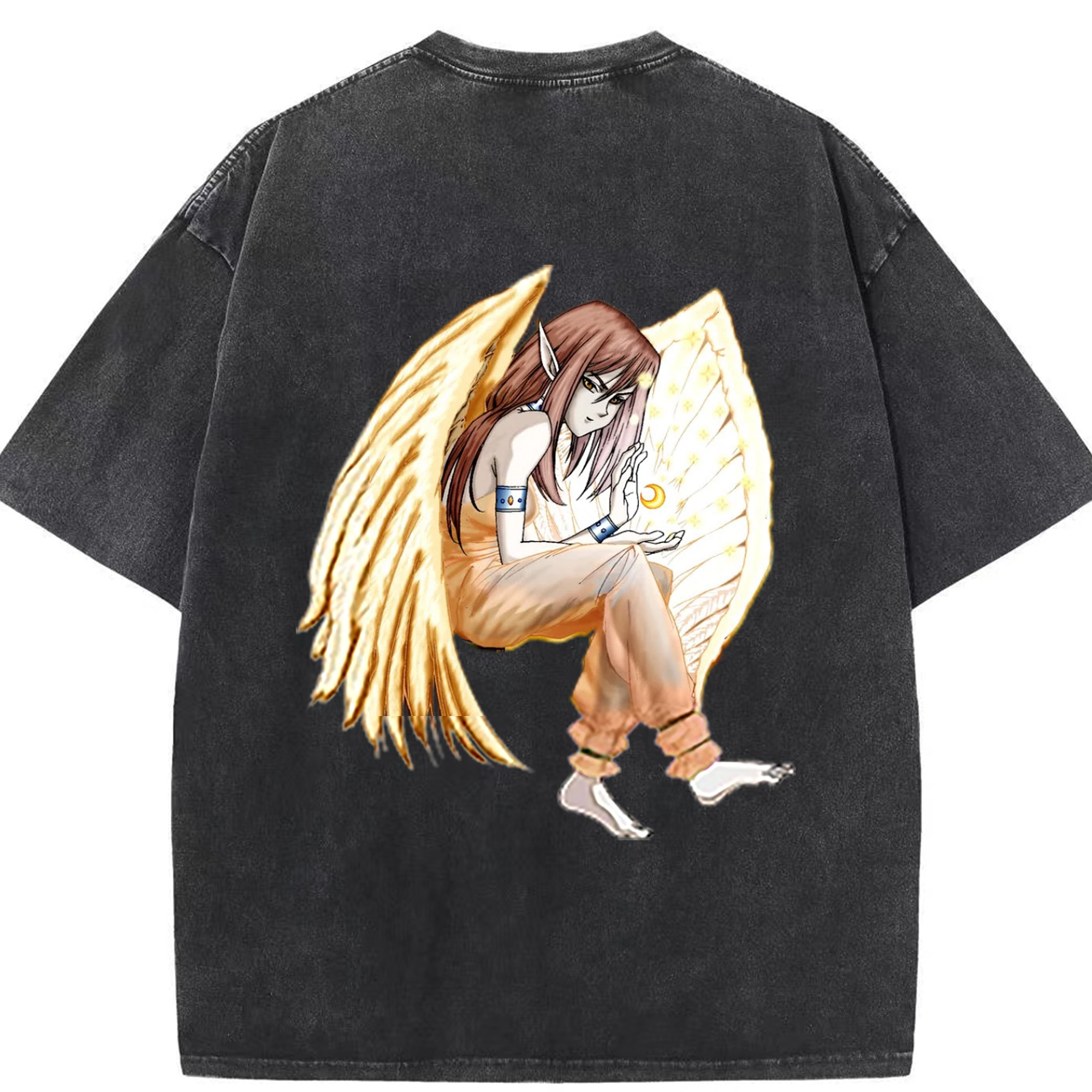 （画像用） 遊☆戯☆王 Yu-Gi-Oh! 綿100% ヴィンテージ風 半袖Tシャツ（背面プリント）