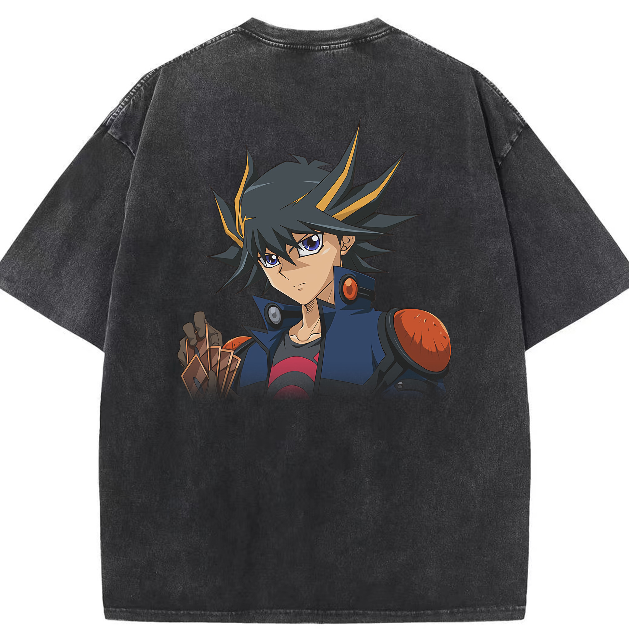 （画像用） 遊☆戯☆王 Yu-Gi-Oh! 綿100% ヴィンテージ風 半袖Tシャツ（背面プリント）