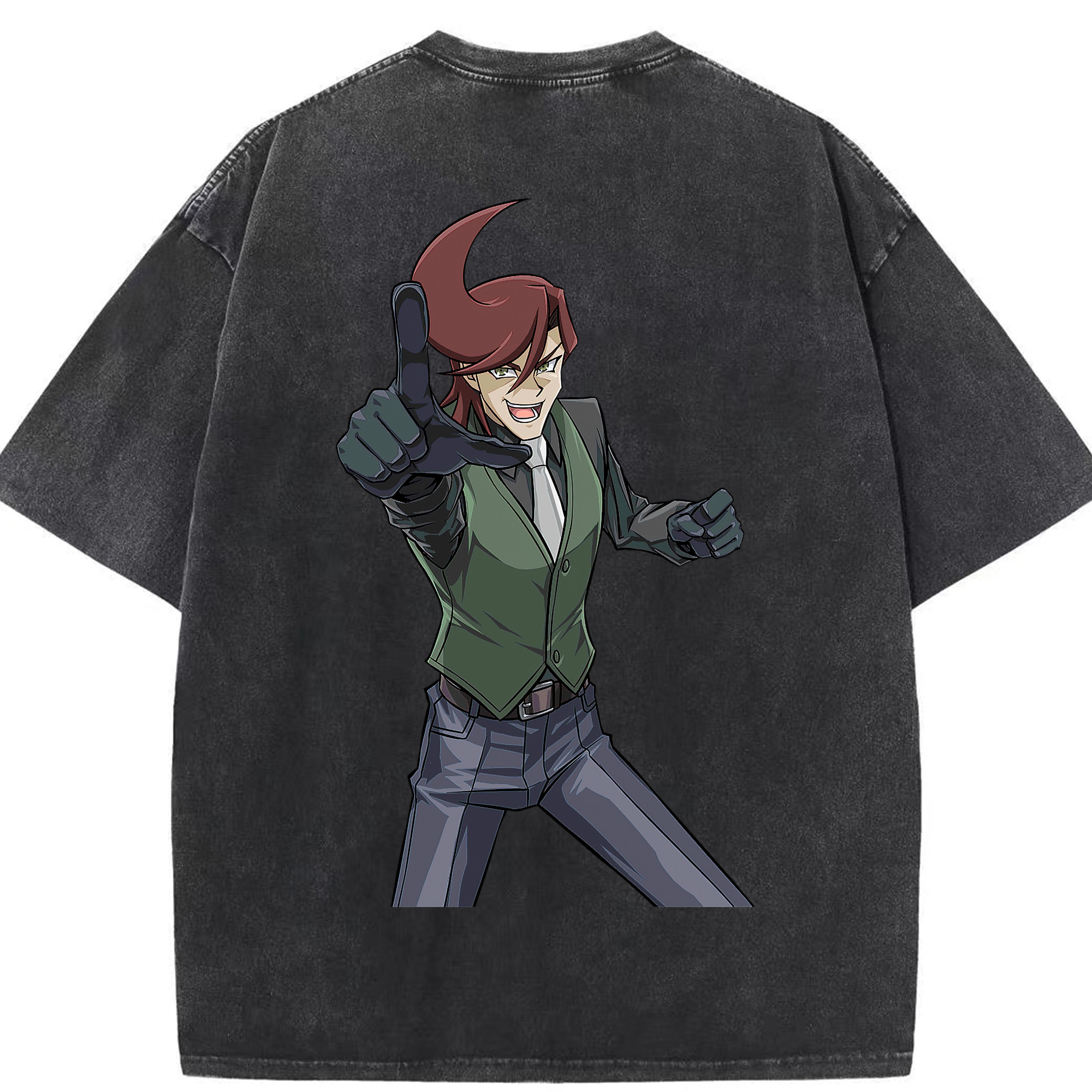 （画像用） 遊☆戯☆王 Yu-Gi-Oh! 綿100% ヴィンテージ風 半袖Tシャツ（背面プリント）