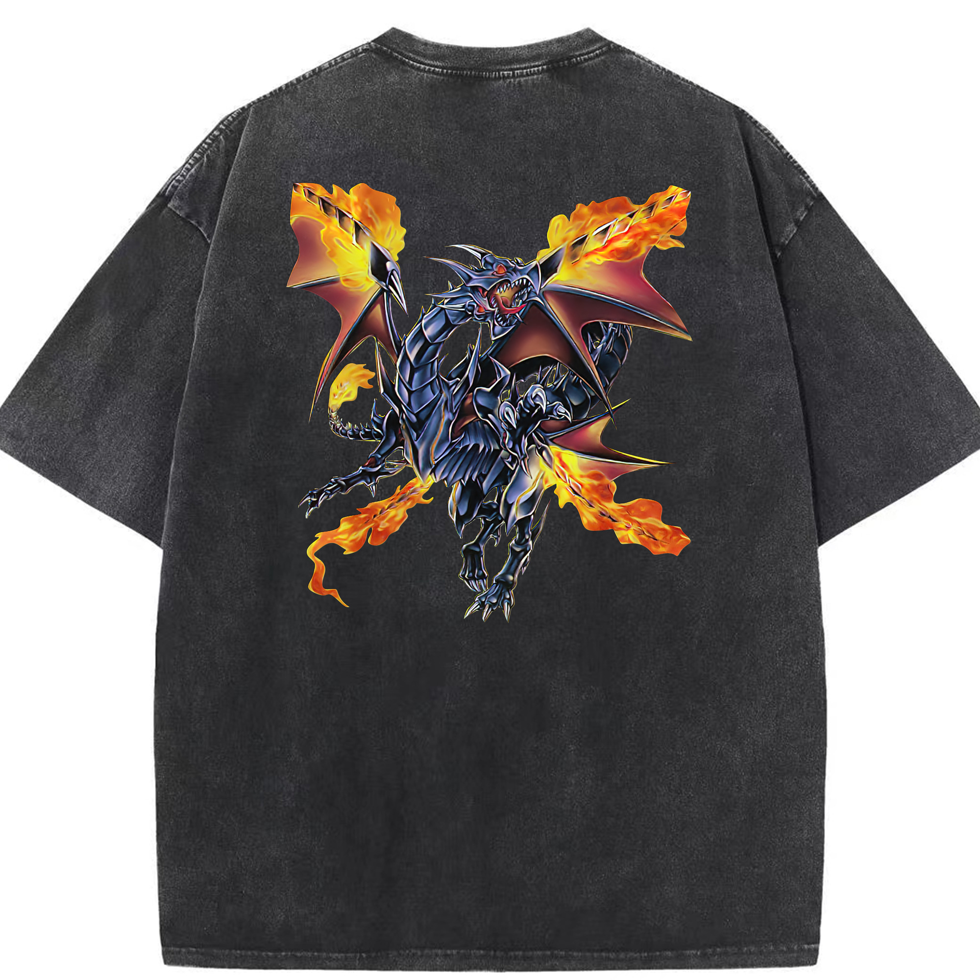 （画像用） 遊☆戯☆王 Yu-Gi-Oh! 綿100% ヴィンテージ風 半袖Tシャツ（背面プリント）