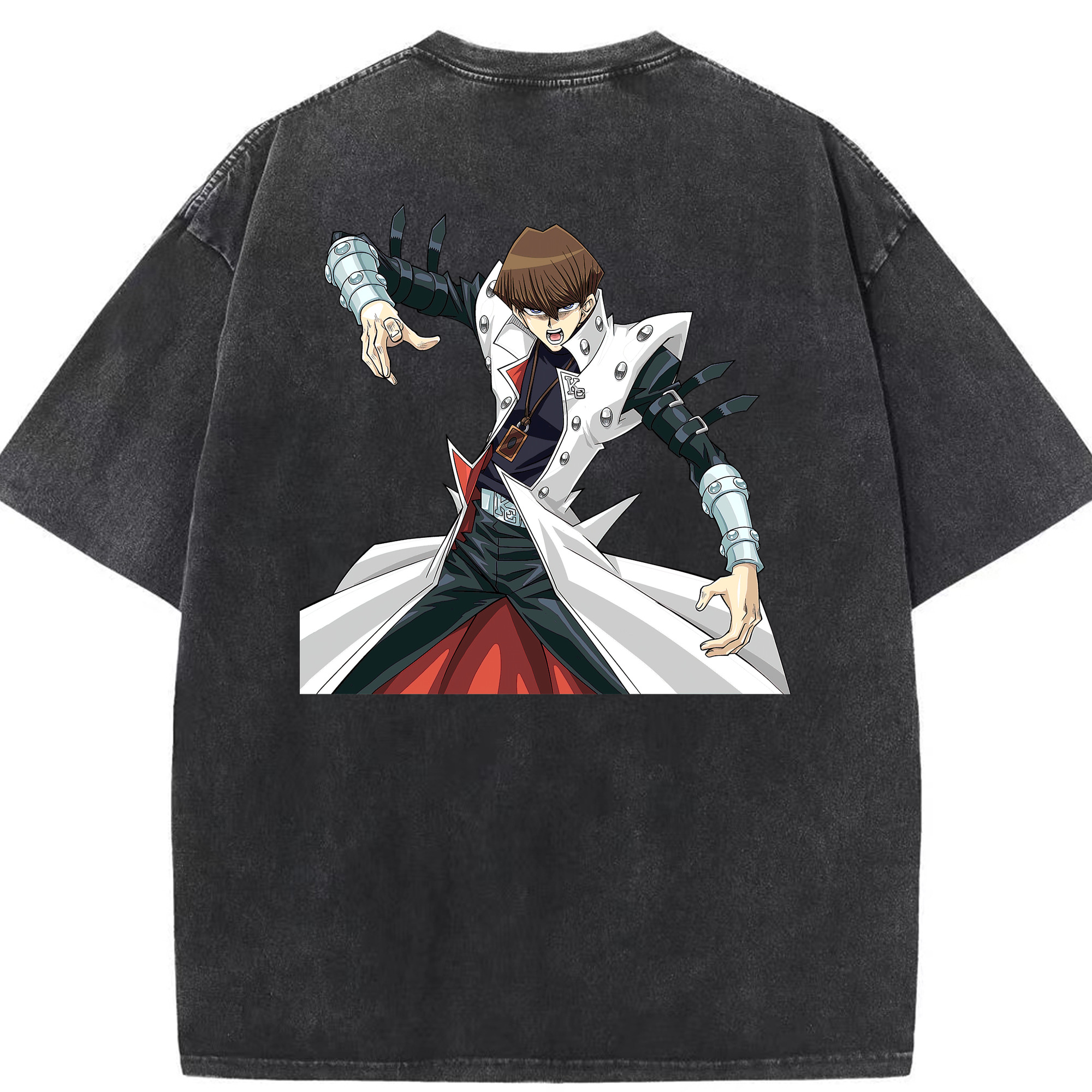 （画像用） 遊☆戯☆王 Yu-Gi-Oh! 綿100% ヴィンテージ風 半袖Tシャツ（背面プリント）
