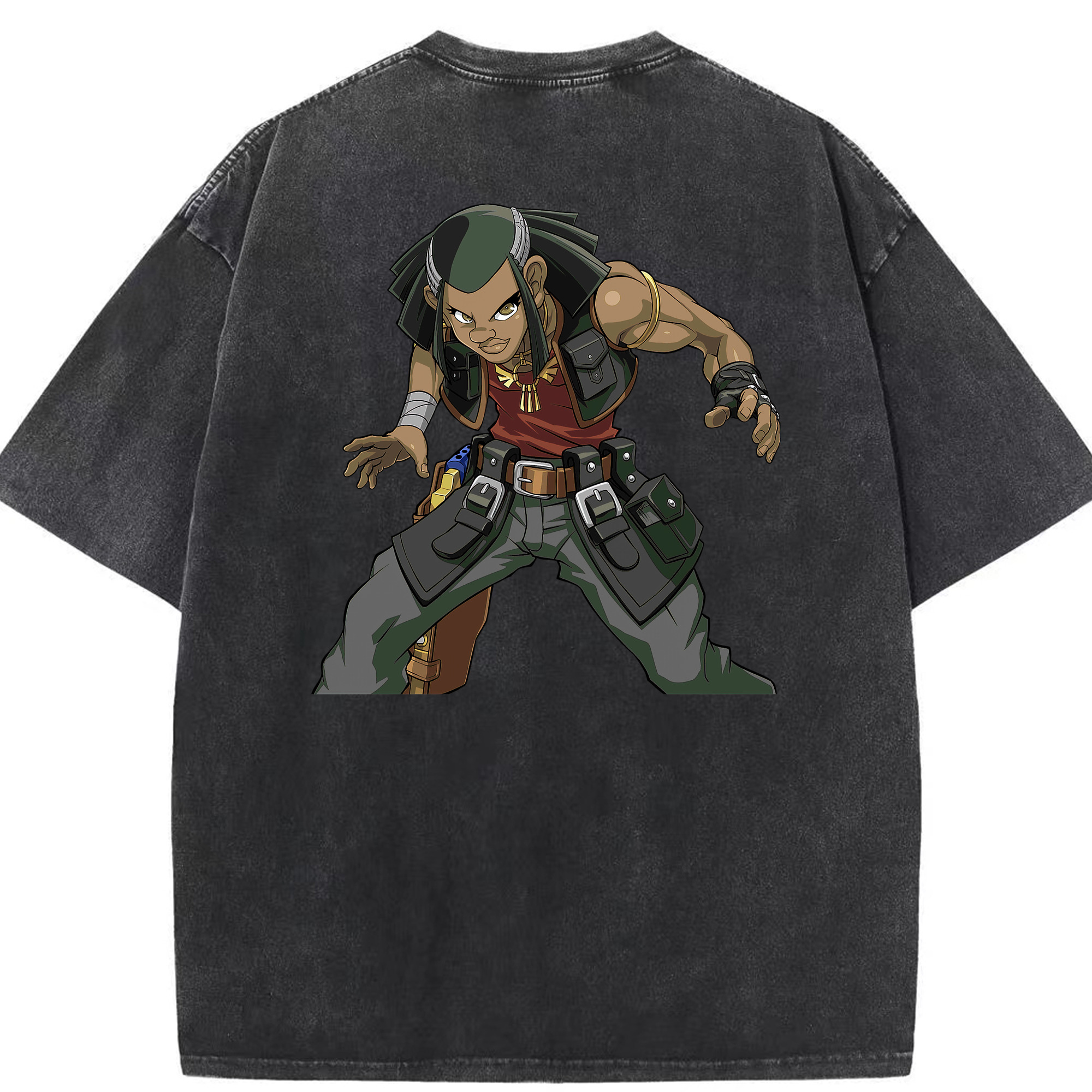 （画像用） 遊☆戯☆王 Yu-Gi-Oh! 綿100% ヴィンテージ風 半袖Tシャツ（背面プリント）