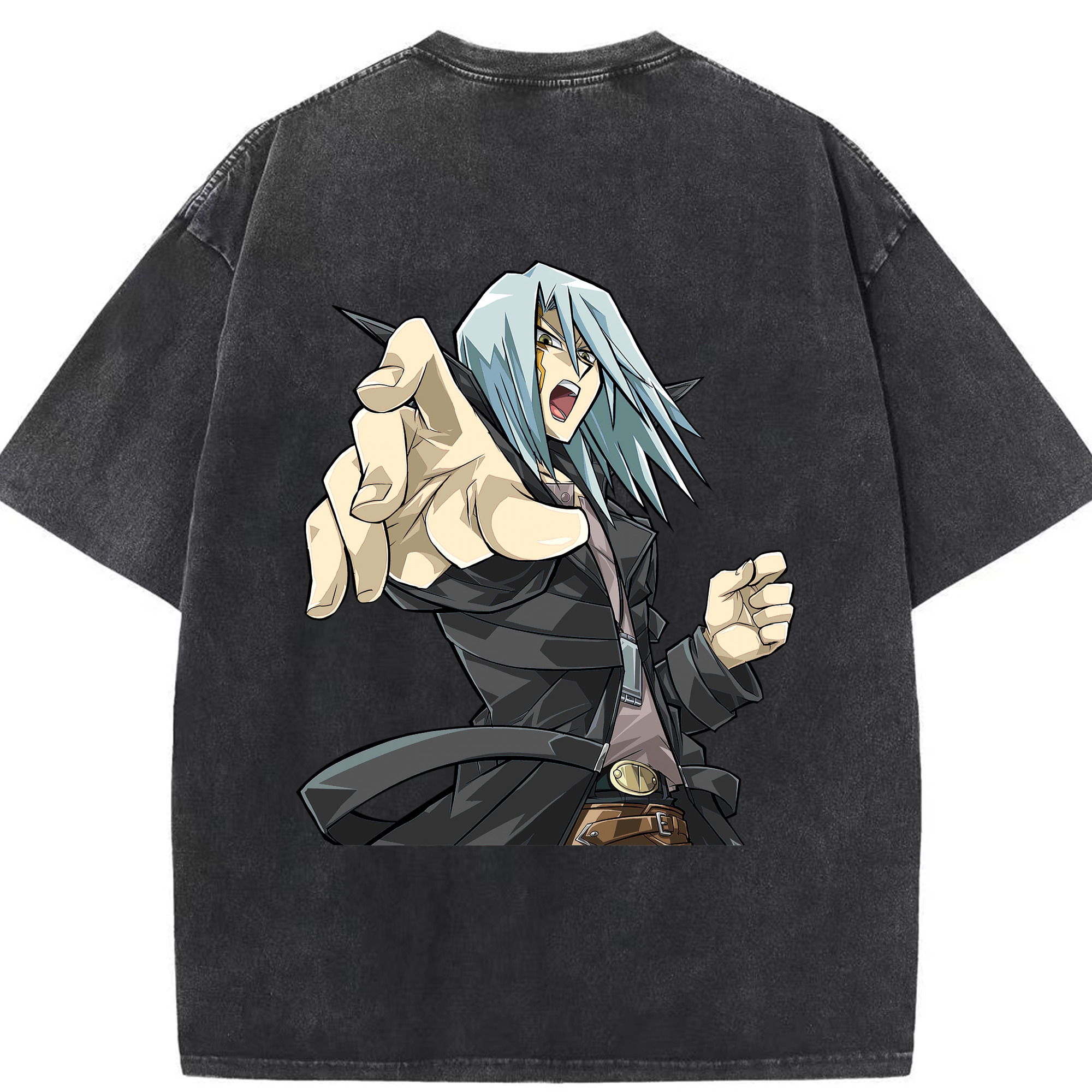 （画像用） 遊☆戯☆王 Yu-Gi-Oh! 綿100% ヴィンテージ風 半袖Tシャツ（背面プリント）