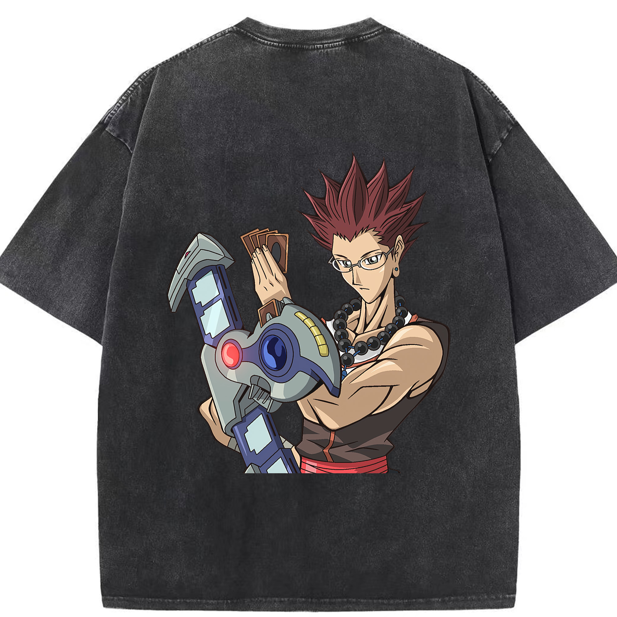（画像用） 遊☆戯☆王 Yu-Gi-Oh! 綿100% ヴィンテージ風 半袖Tシャツ（背面プリント）