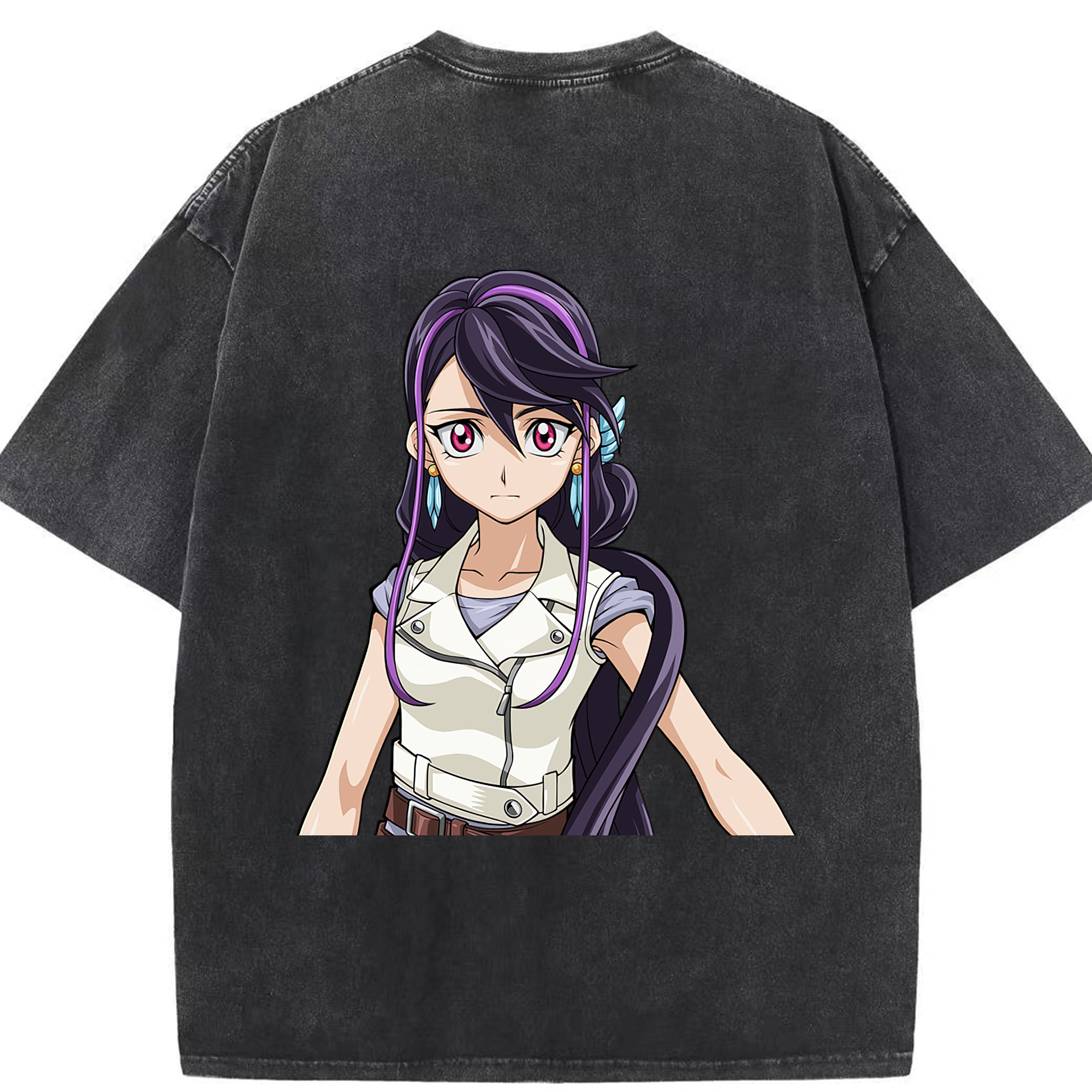 （画像用） 遊☆戯☆王 Yu-Gi-Oh! 綿100% ヴィンテージ風 半袖Tシャツ（背面プリント）
