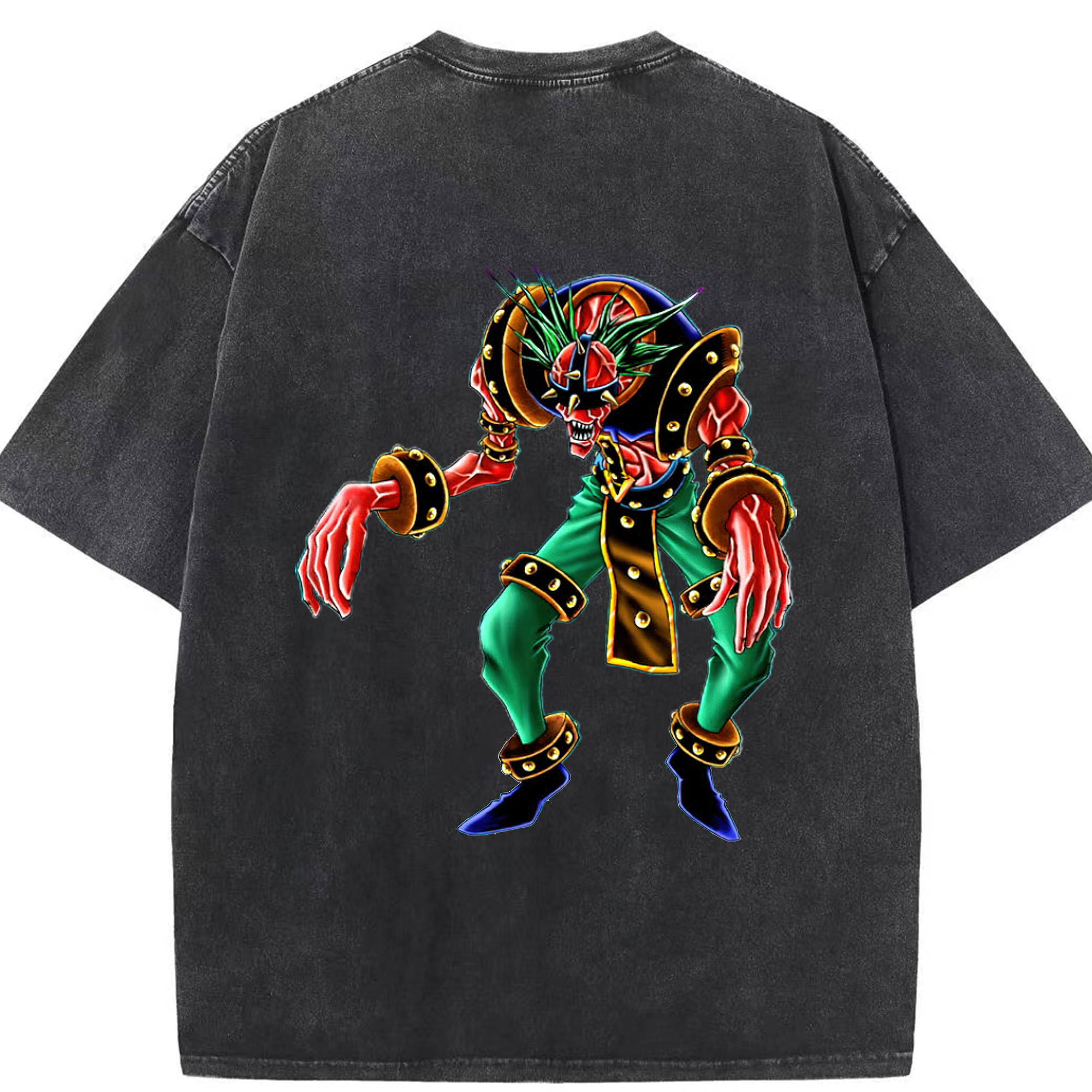 （画像用） 遊☆戯☆王 Yu-Gi-Oh! 綿100% ヴィンテージ風 半袖Tシャツ（背面プリント）