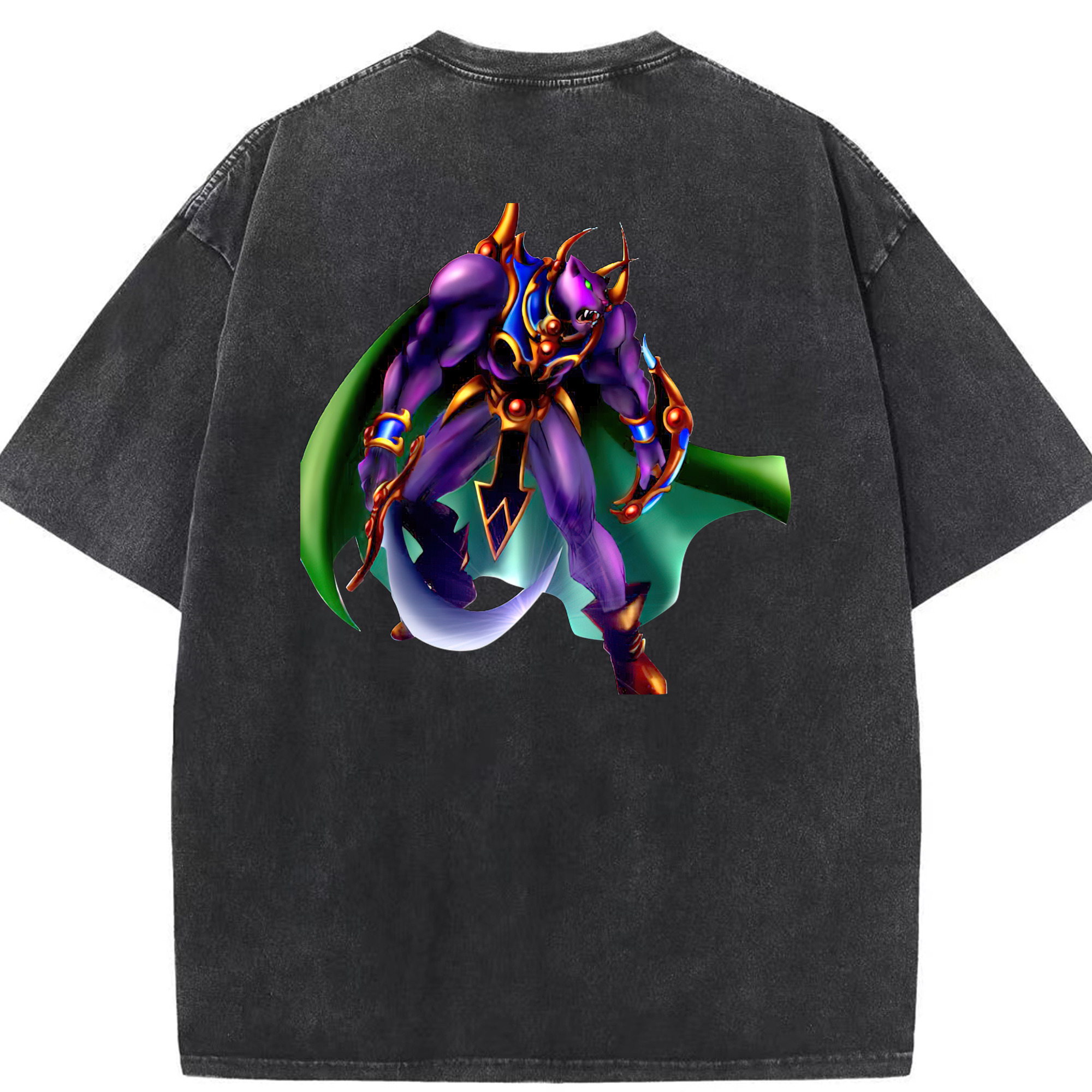 （画像用） 遊☆戯☆王 Yu-Gi-Oh! 綿100% ヴィンテージ風 半袖Tシャツ（背面プリント）