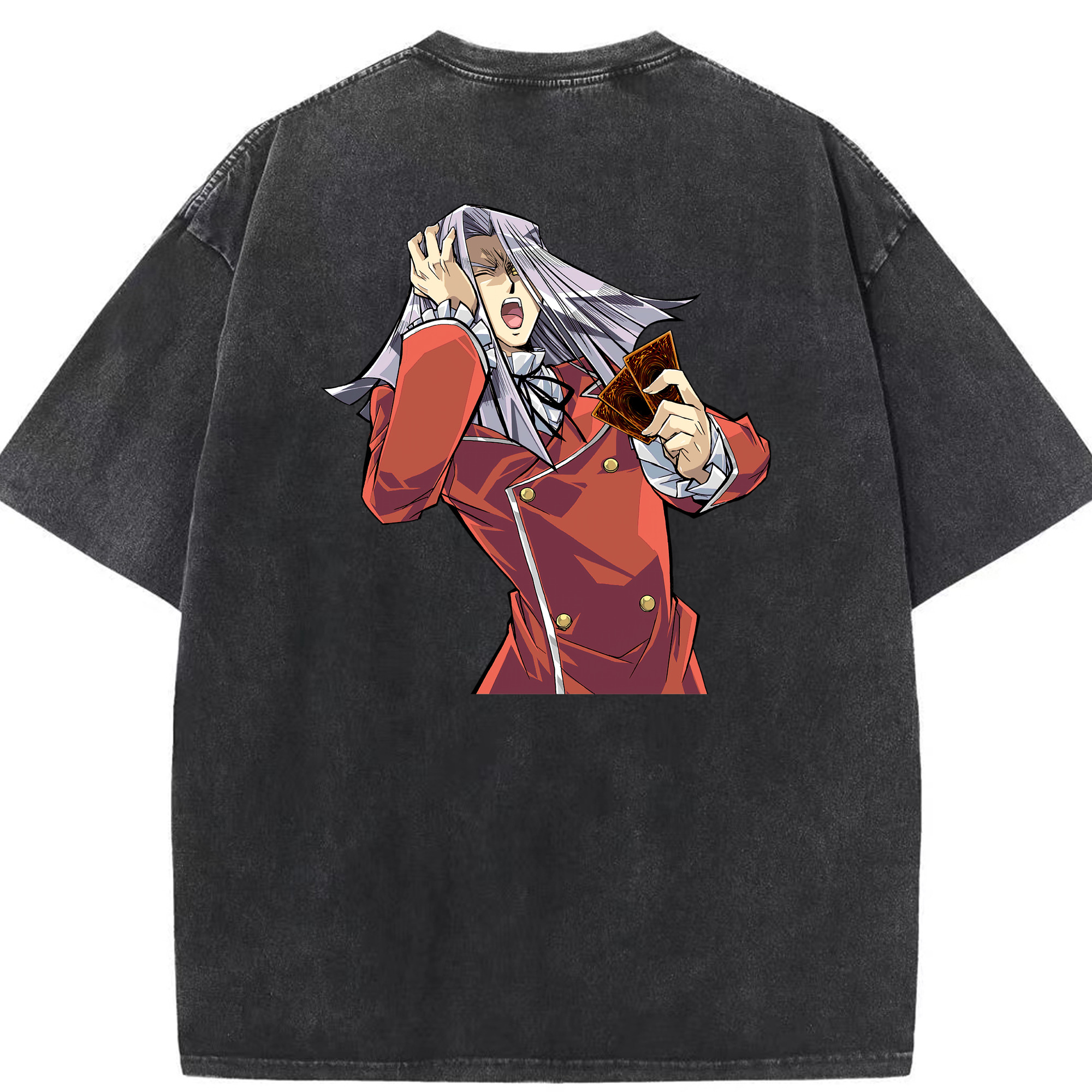 （画像用） 遊☆戯☆王 Yu-Gi-Oh! 綿100% ヴィンテージ風 半袖Tシャツ（背面プリント）