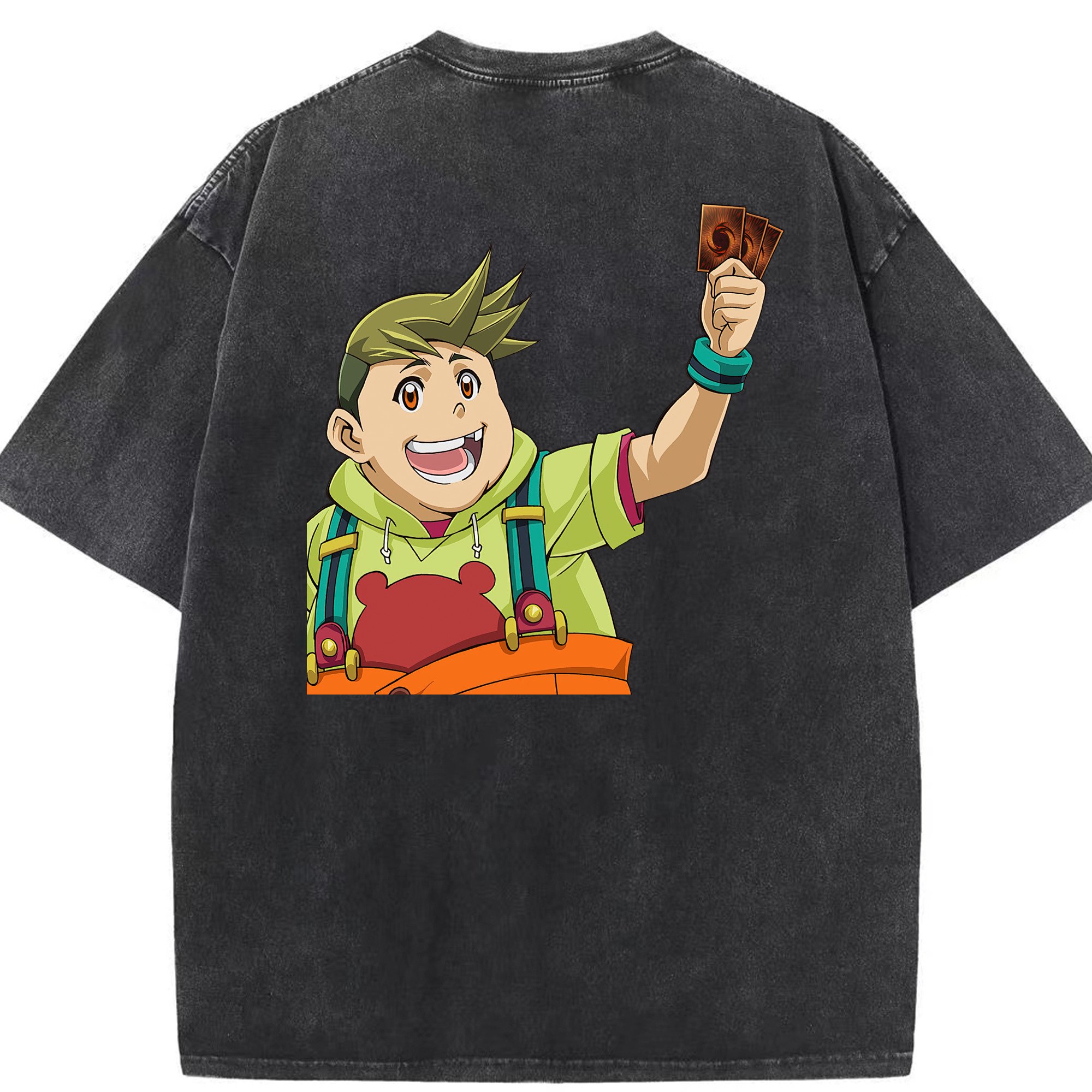 （画像用） 遊☆戯☆王 Yu-Gi-Oh! 綿100% ヴィンテージ風 半袖Tシャツ（背面プリント）