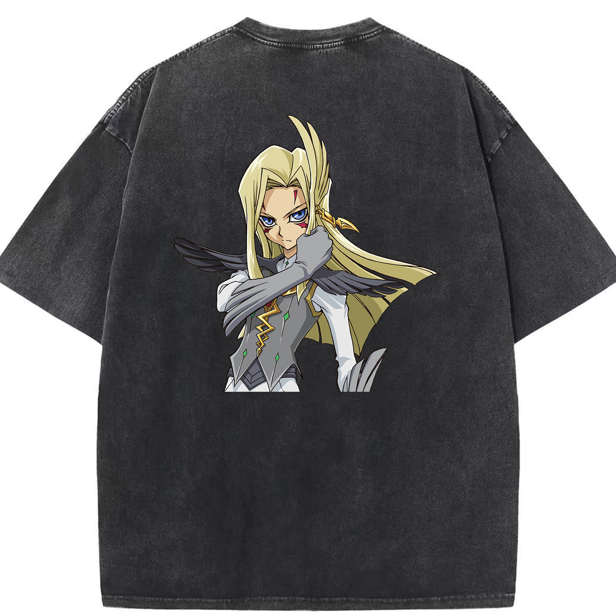 （画像用） 遊☆戯☆王 Yu-Gi-Oh! 綿100% ヴィンテージ風 半袖Tシャツ（背面プリント）