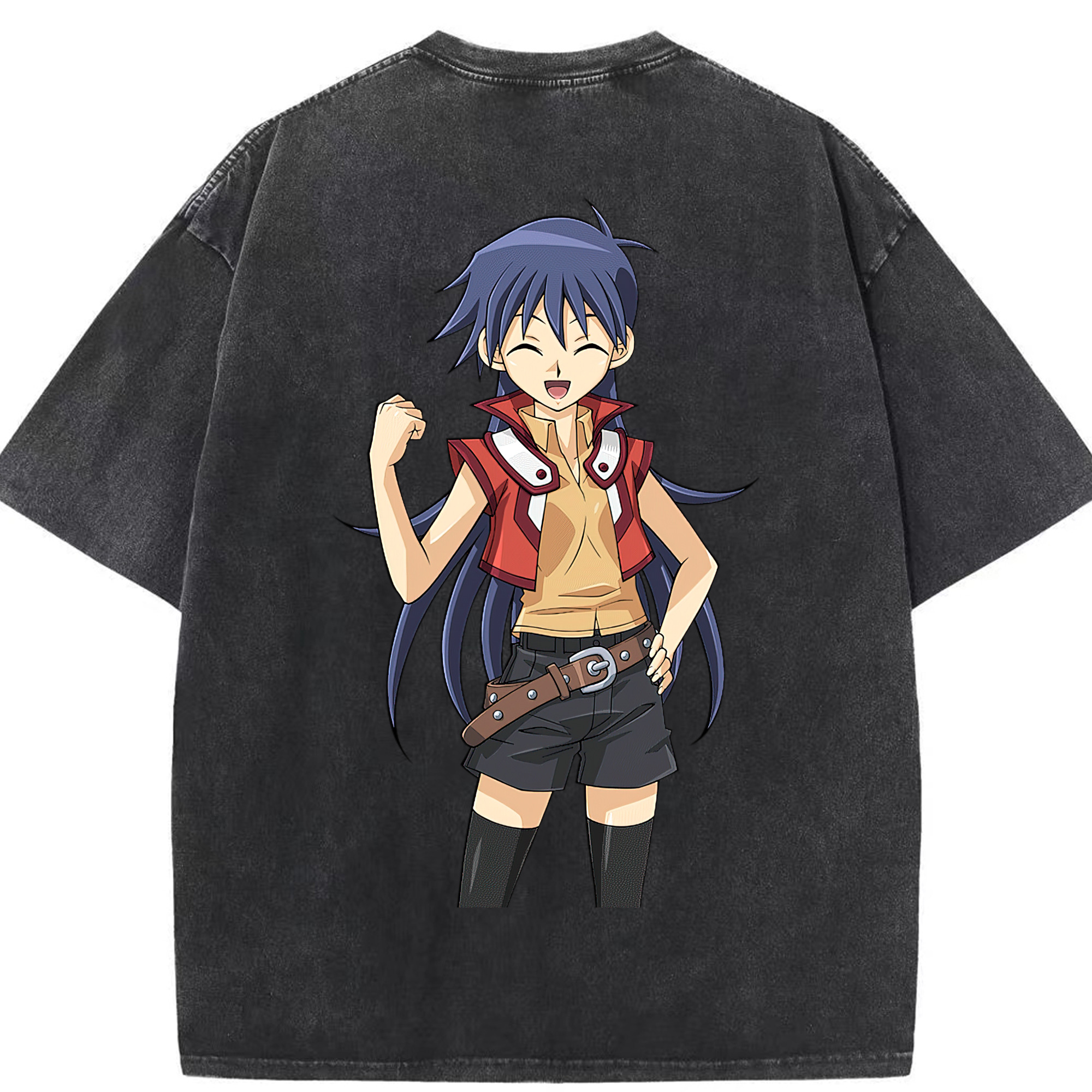 （画像用） 遊☆戯☆王 Yu-Gi-Oh! 綿100% ヴィンテージ風 半袖Tシャツ（背面プリント）