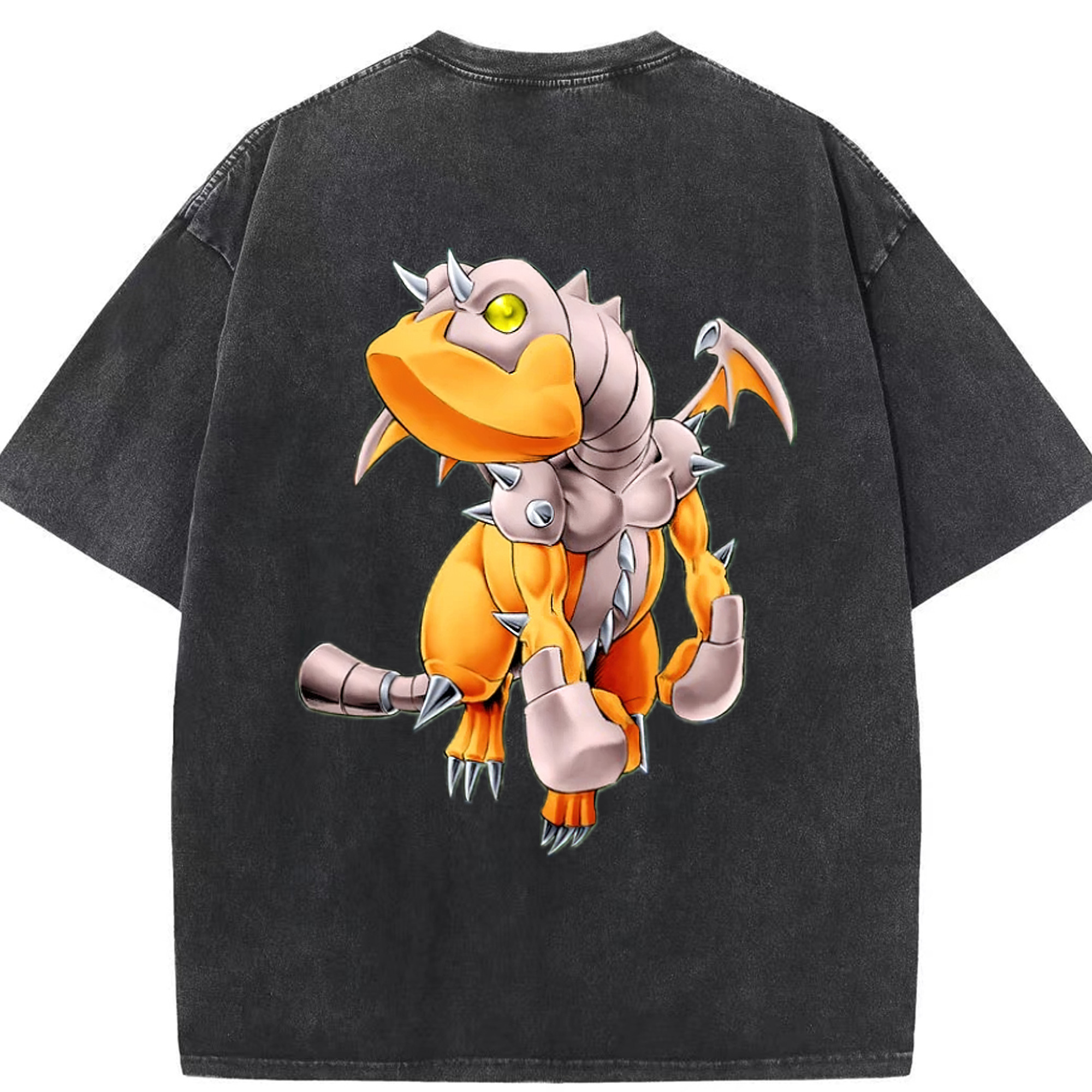 （画像用） 遊☆戯☆王 Yu-Gi-Oh! 綿100% ヴィンテージ風 半袖Tシャツ（背面プリント）