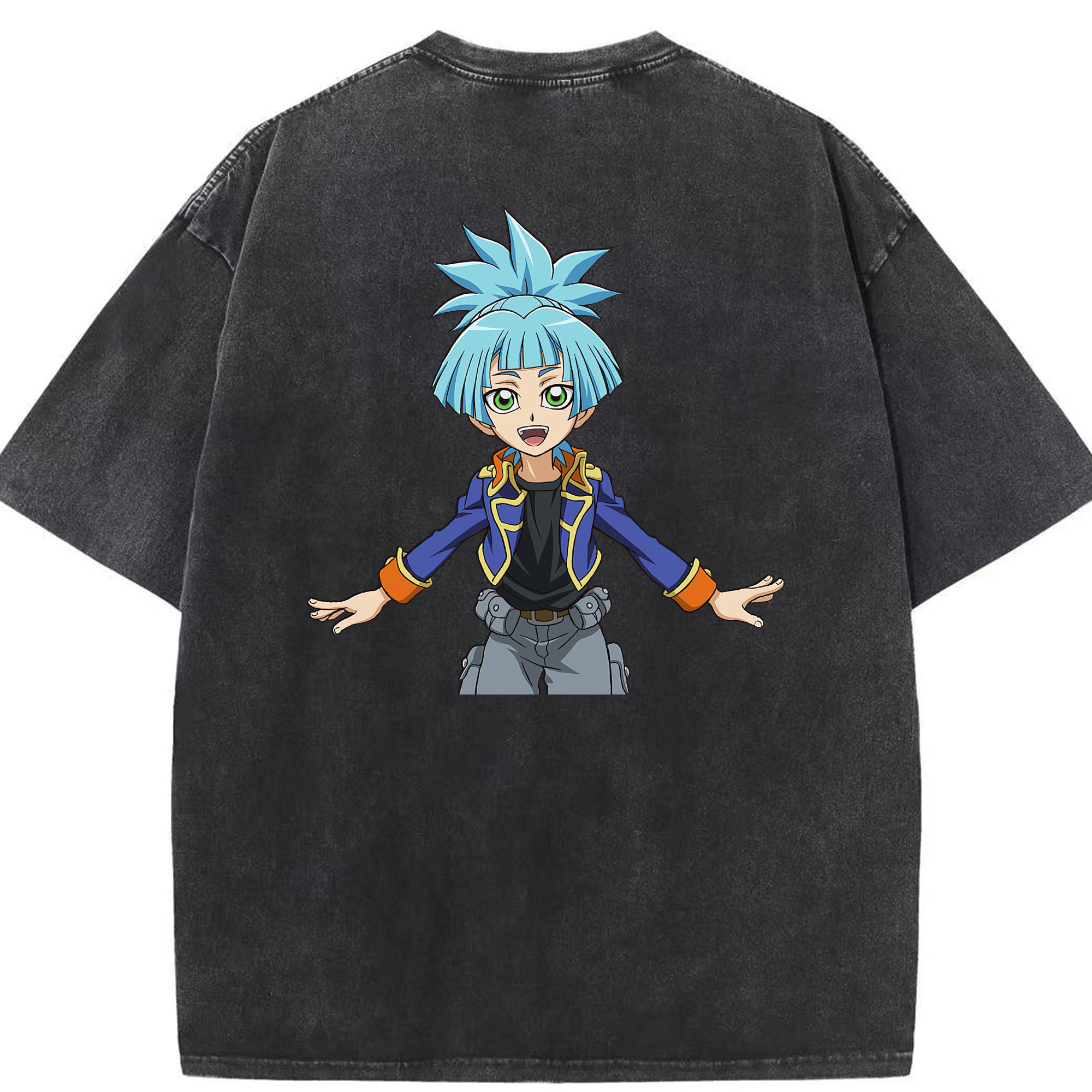 （画像用） 遊☆戯☆王 Yu-Gi-Oh! 綿100% ヴィンテージ風 半袖Tシャツ（背面プリント）