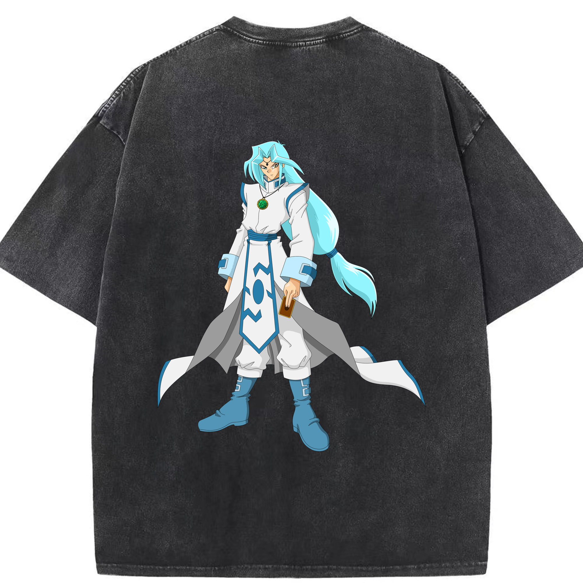 （画像用） 遊☆戯☆王 Yu-Gi-Oh! 綿100% ヴィンテージ風 半袖Tシャツ（背面プリント）