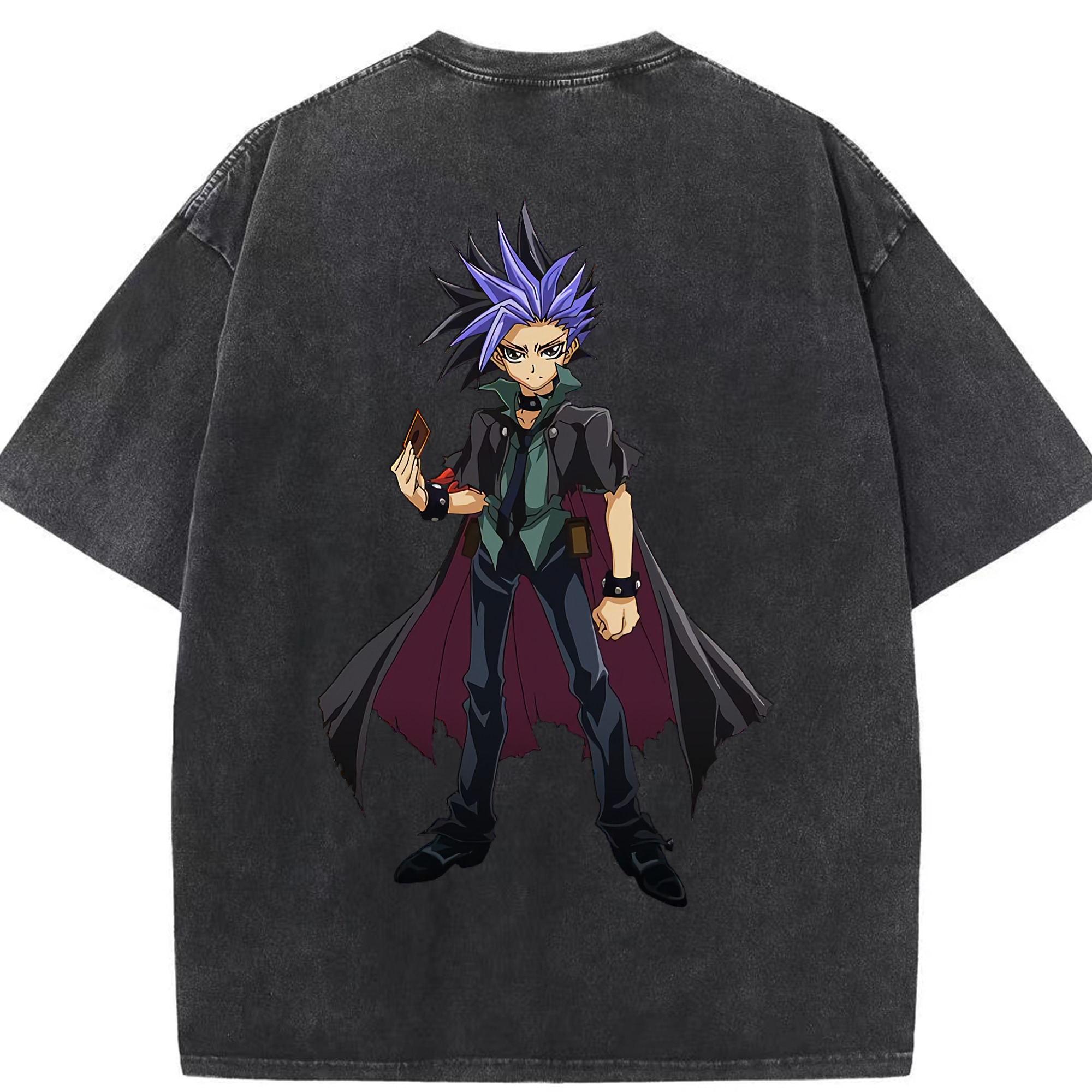 （画像用） 遊☆戯☆王 Yu-Gi-Oh! 綿100% ヴィンテージ風 半袖Tシャツ（背面プリント）