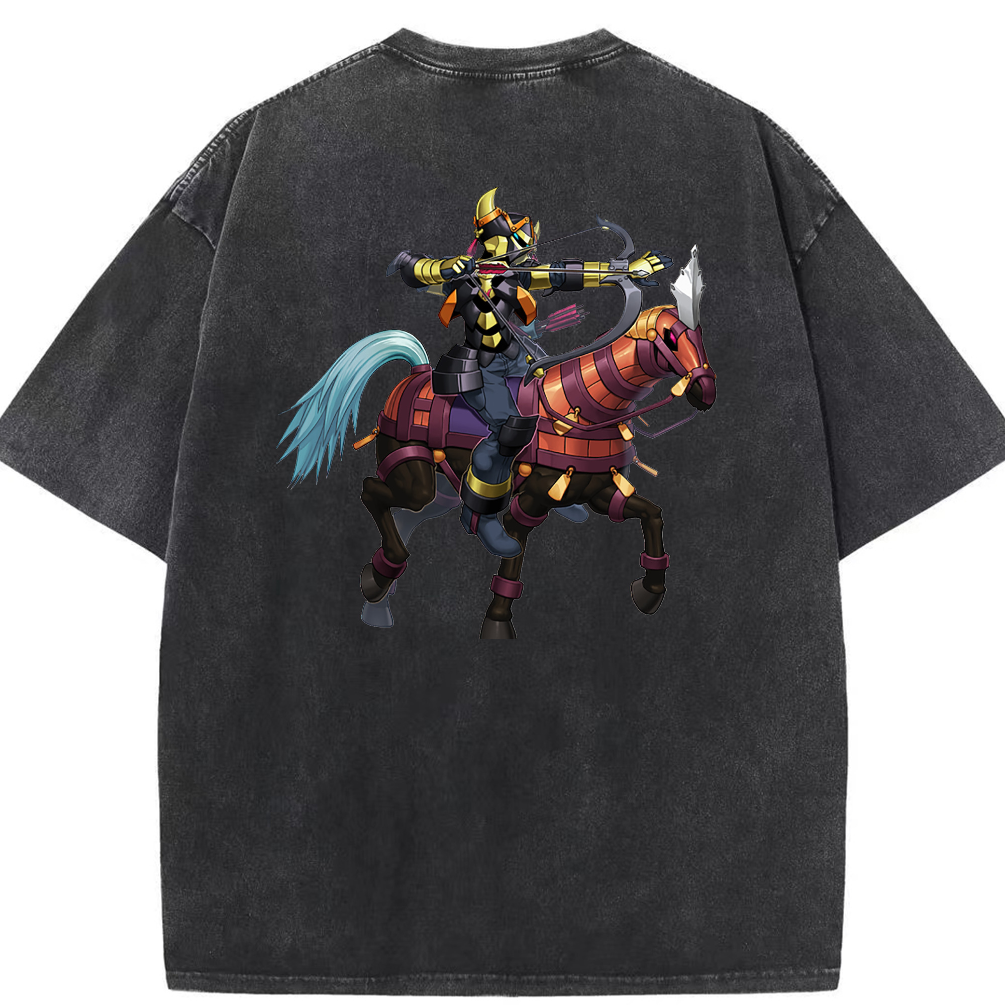 （画像用） 遊☆戯☆王 Yu-Gi-Oh! 綿100% ヴィンテージ風 半袖Tシャツ（背面プリント）