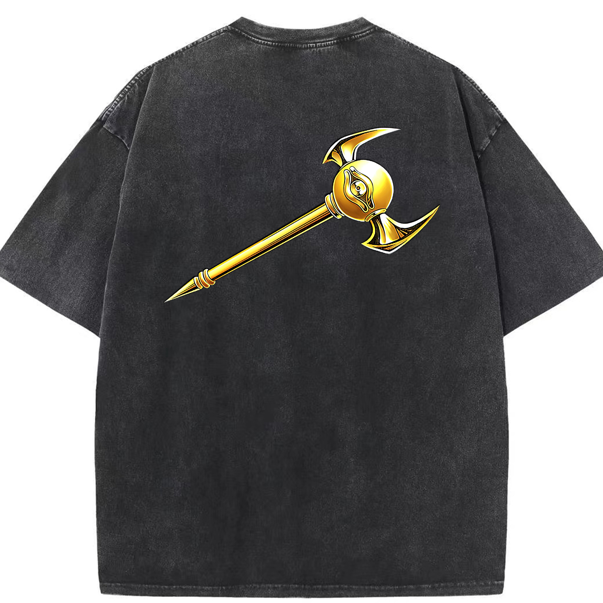 （画像用） 遊☆戯☆王 Yu-Gi-Oh! 綿100% ヴィンテージ風 半袖Tシャツ（背面プリント）